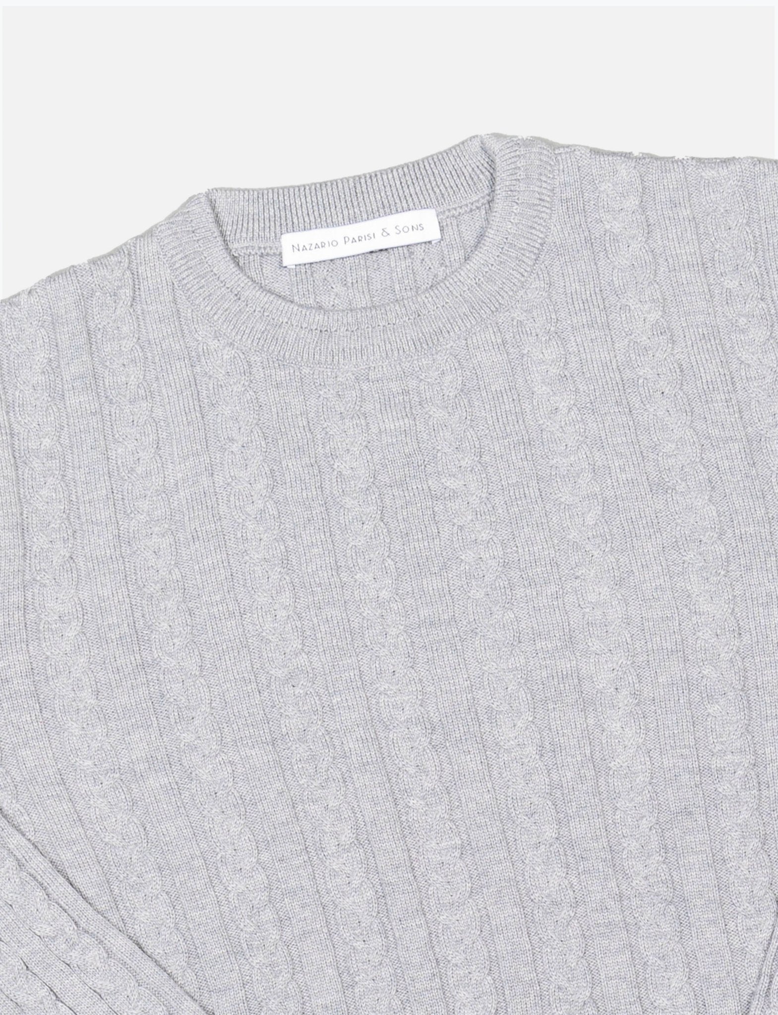 Grey Cable Knit - Nazario Parisi & Sons