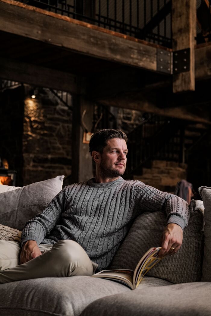 Grey Cable Knit - Nazario Parisi & Sons