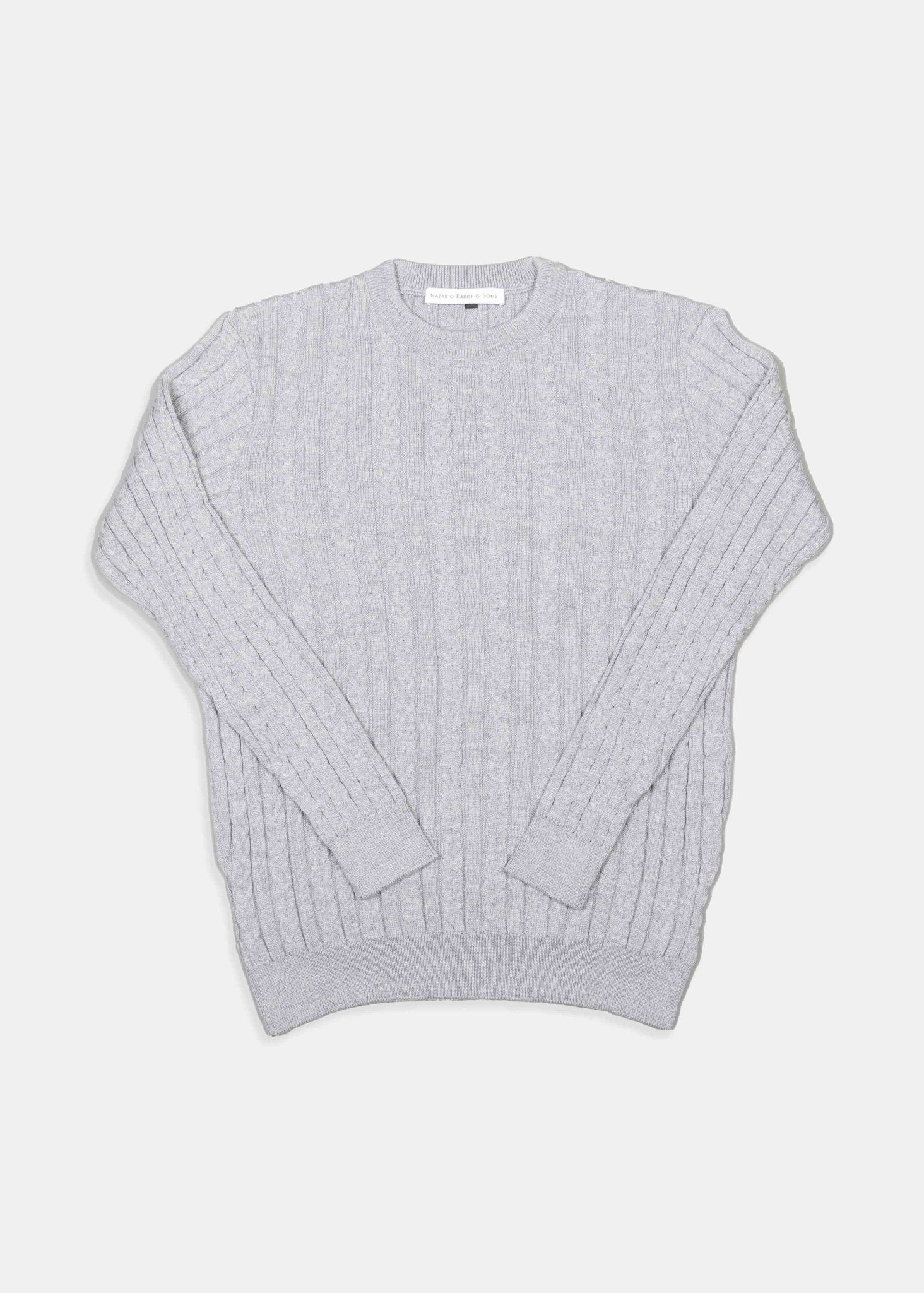 Grey Cable Knit - Nazario Parisi & Sons