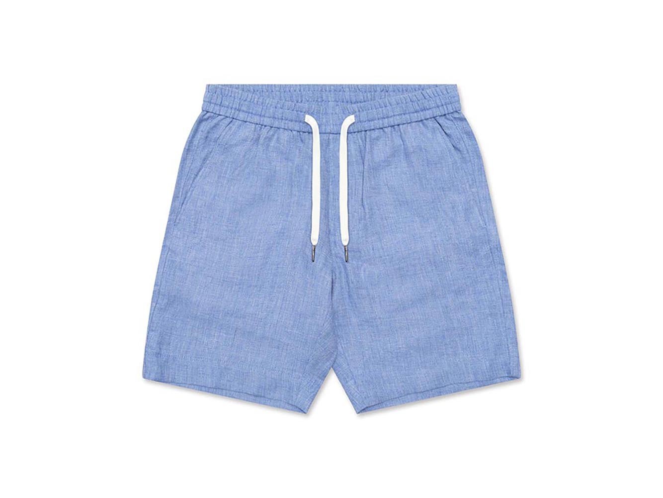 Light Blue Linen Jogger Short - Nazario Parisi & Sons