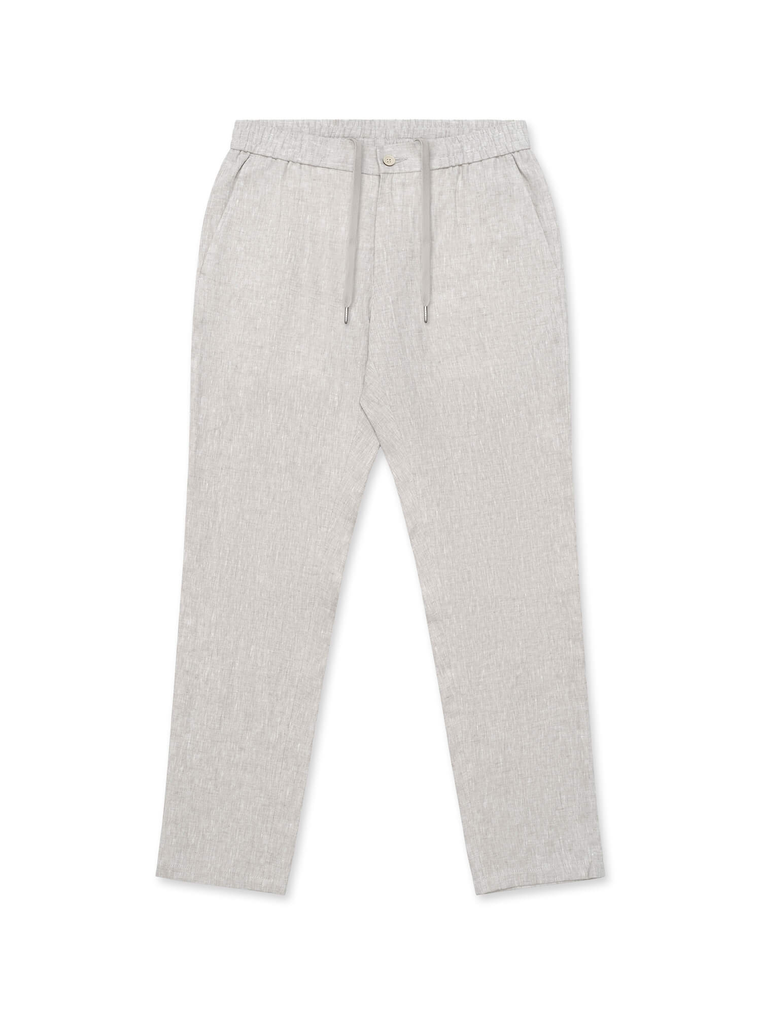 Light Grey Linen Jogger Pant - Nazario Parisi & Sons