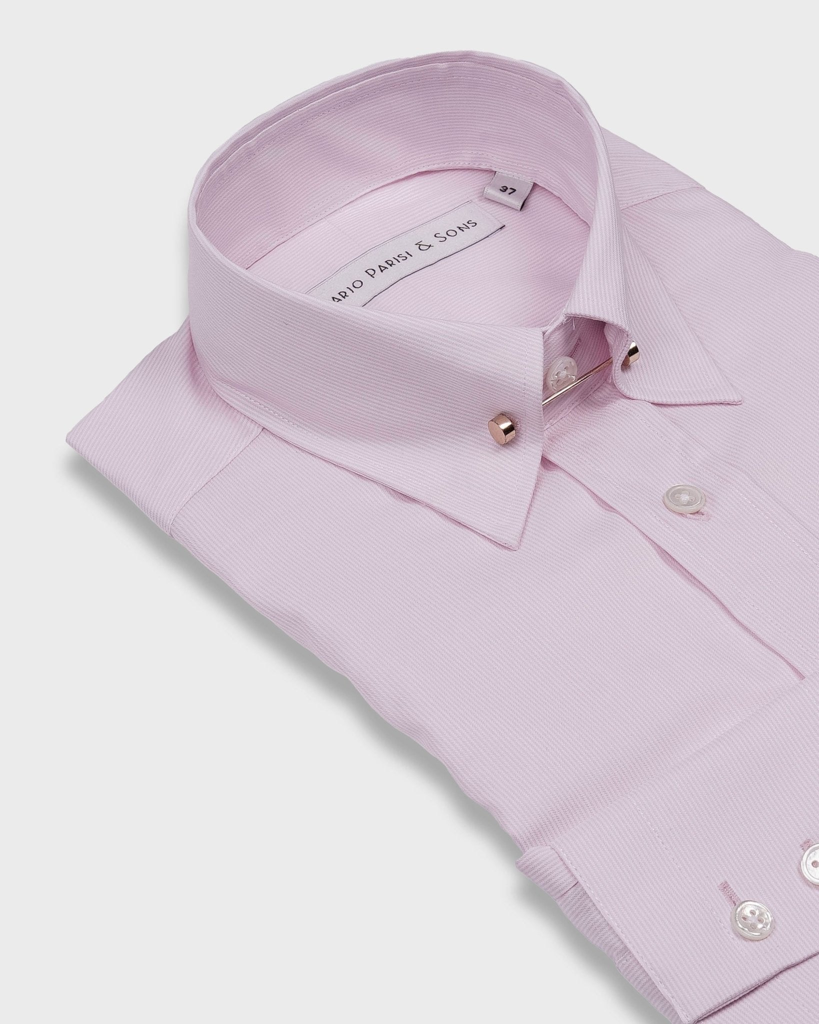 London Pink Stripe Pin Collar Shirt - Nazario Parisi & Sons