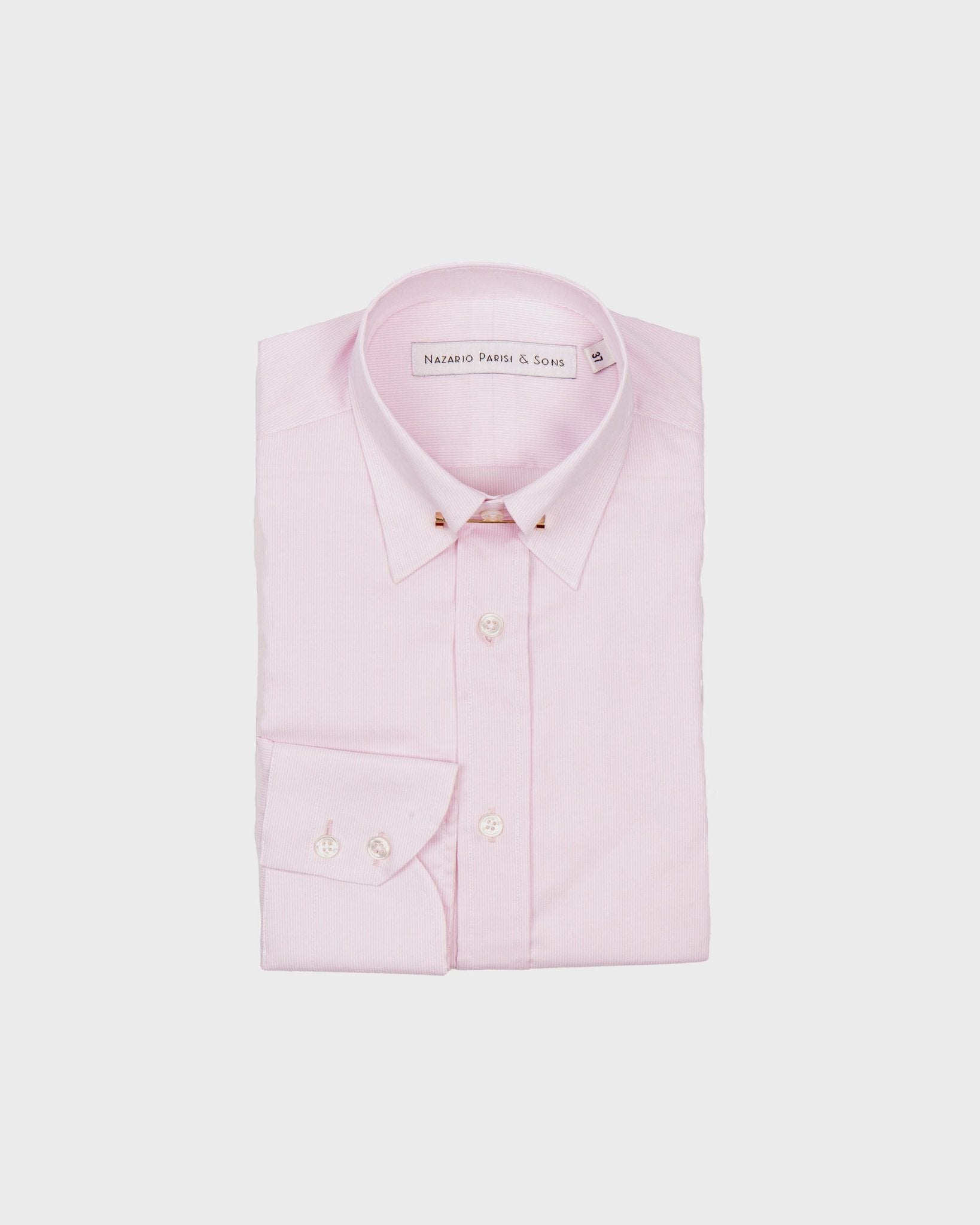 London Pink Stripe Pin Collar Shirt - Nazario Parisi & Sons