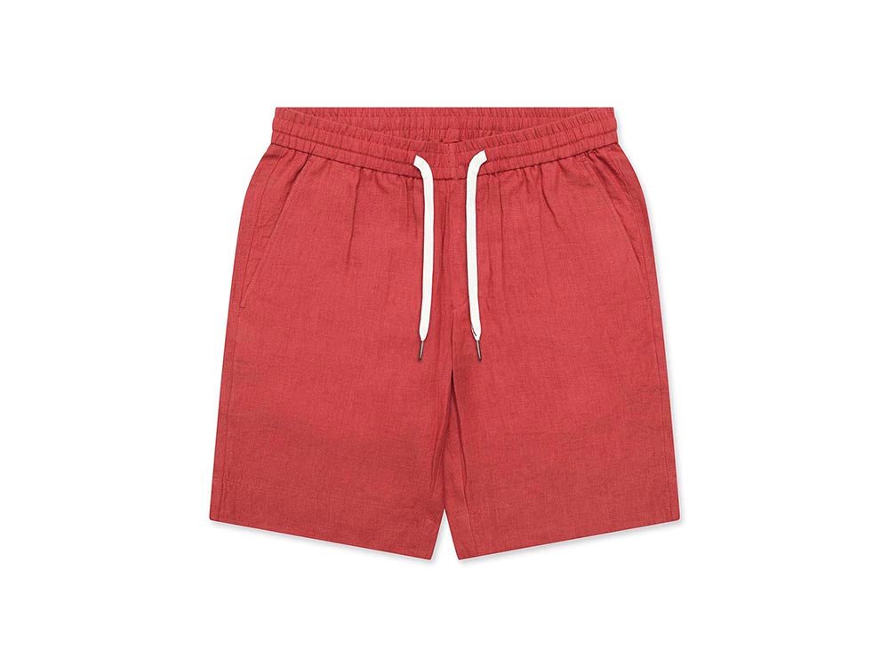 Magenta Linen Jogger Short - Nazario Parisi & Sons