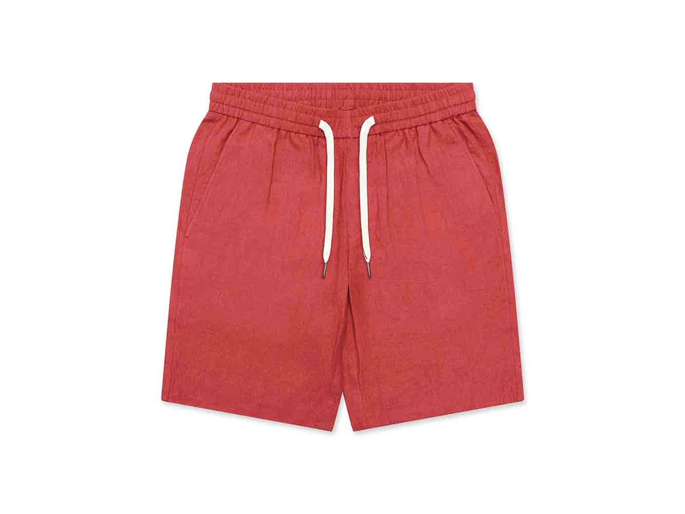 Magenta Linen Jogger Short - Nazario Parisi & Sons