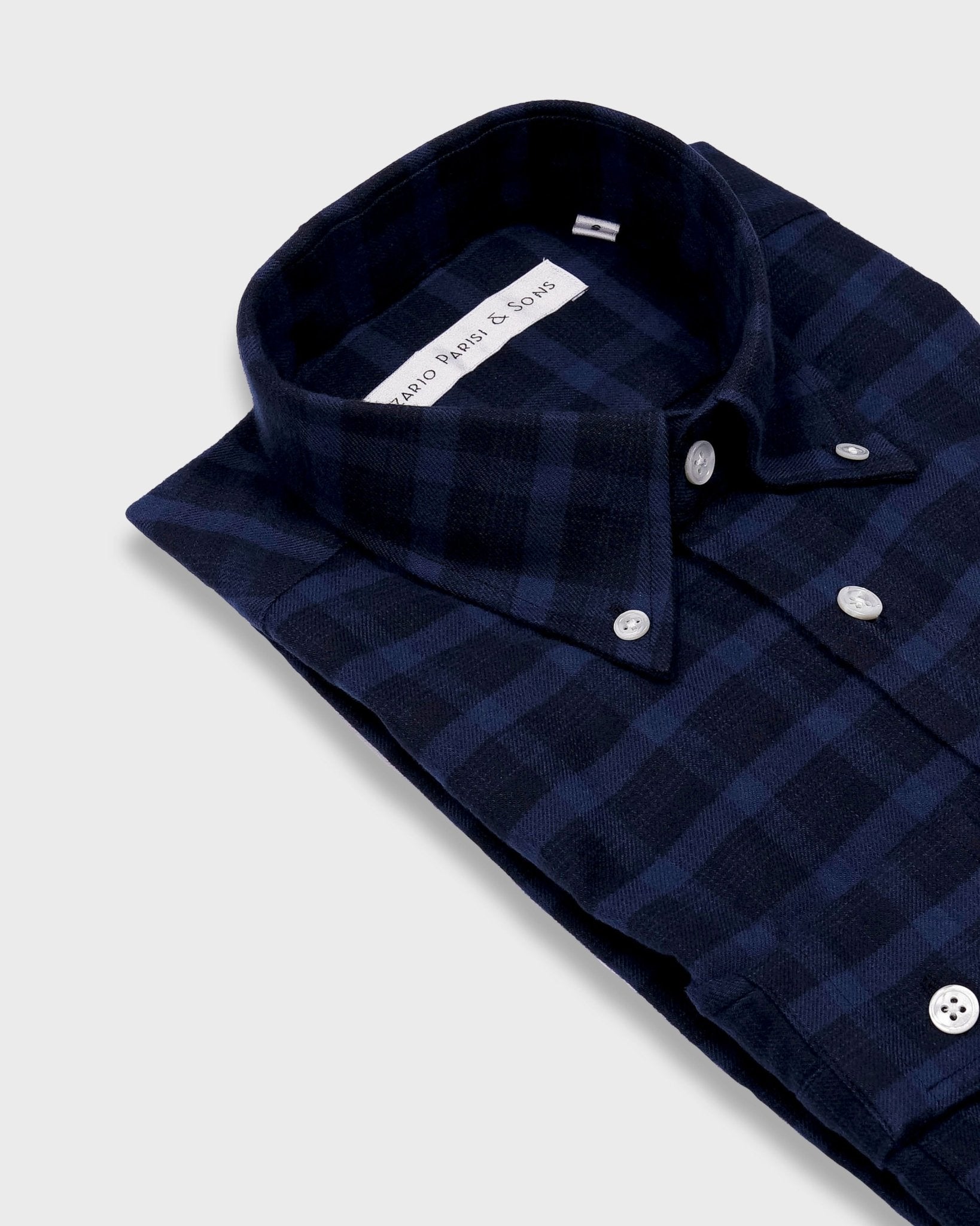 Melbourne Blue Check Flannel Shirt - Nazario Parisi & Sons