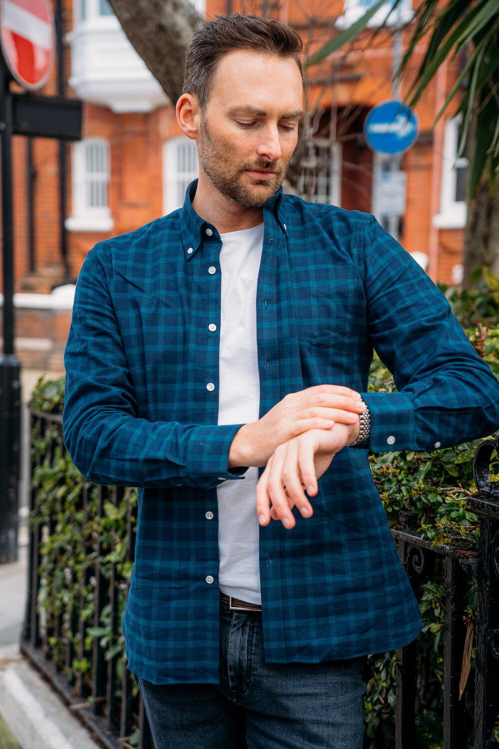 Melbourne Green Check Flannel Shirt - Nazario Parisi & Sons