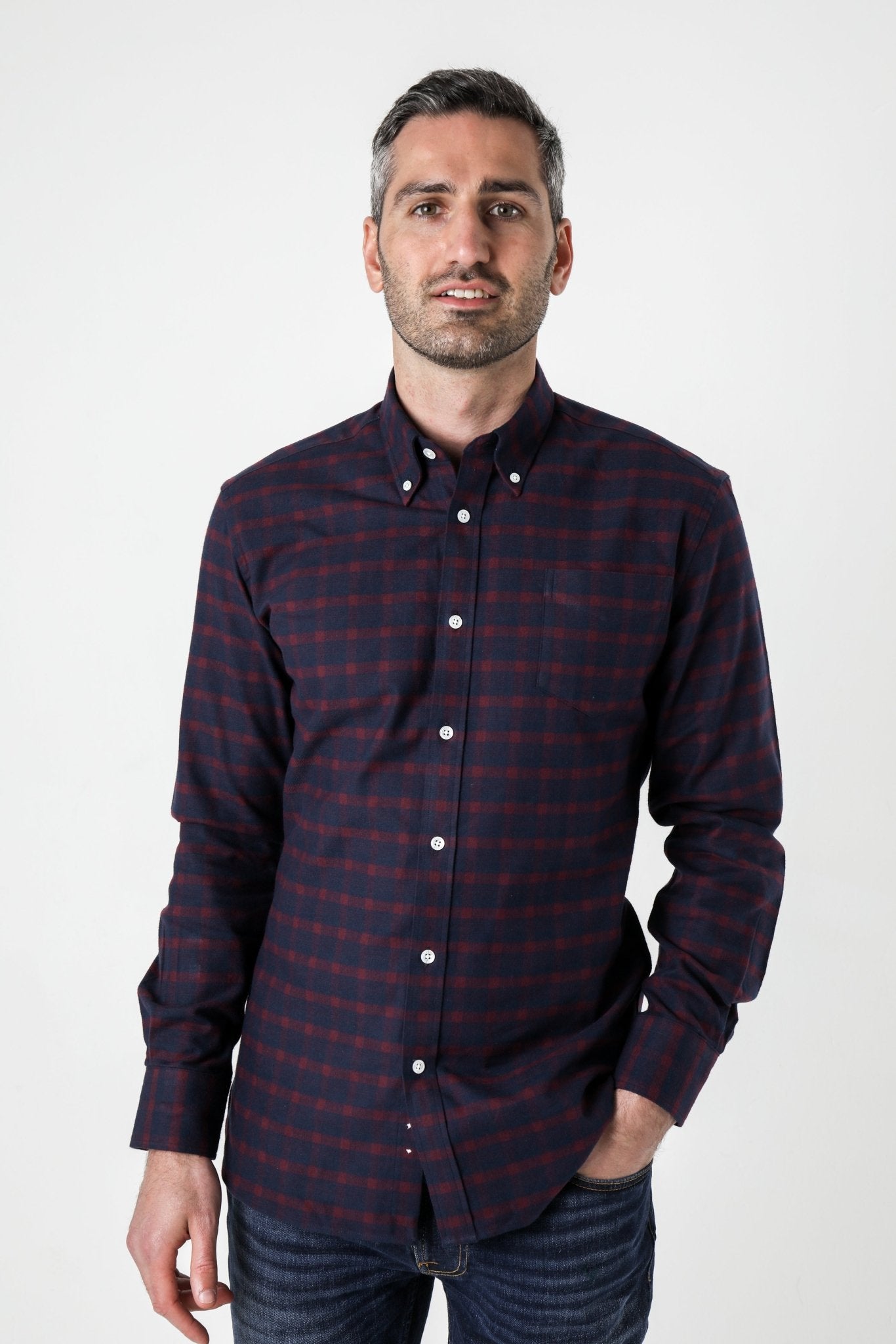 Melbourne Red Check Flannel Shirt - Nazario Parisi & Sons