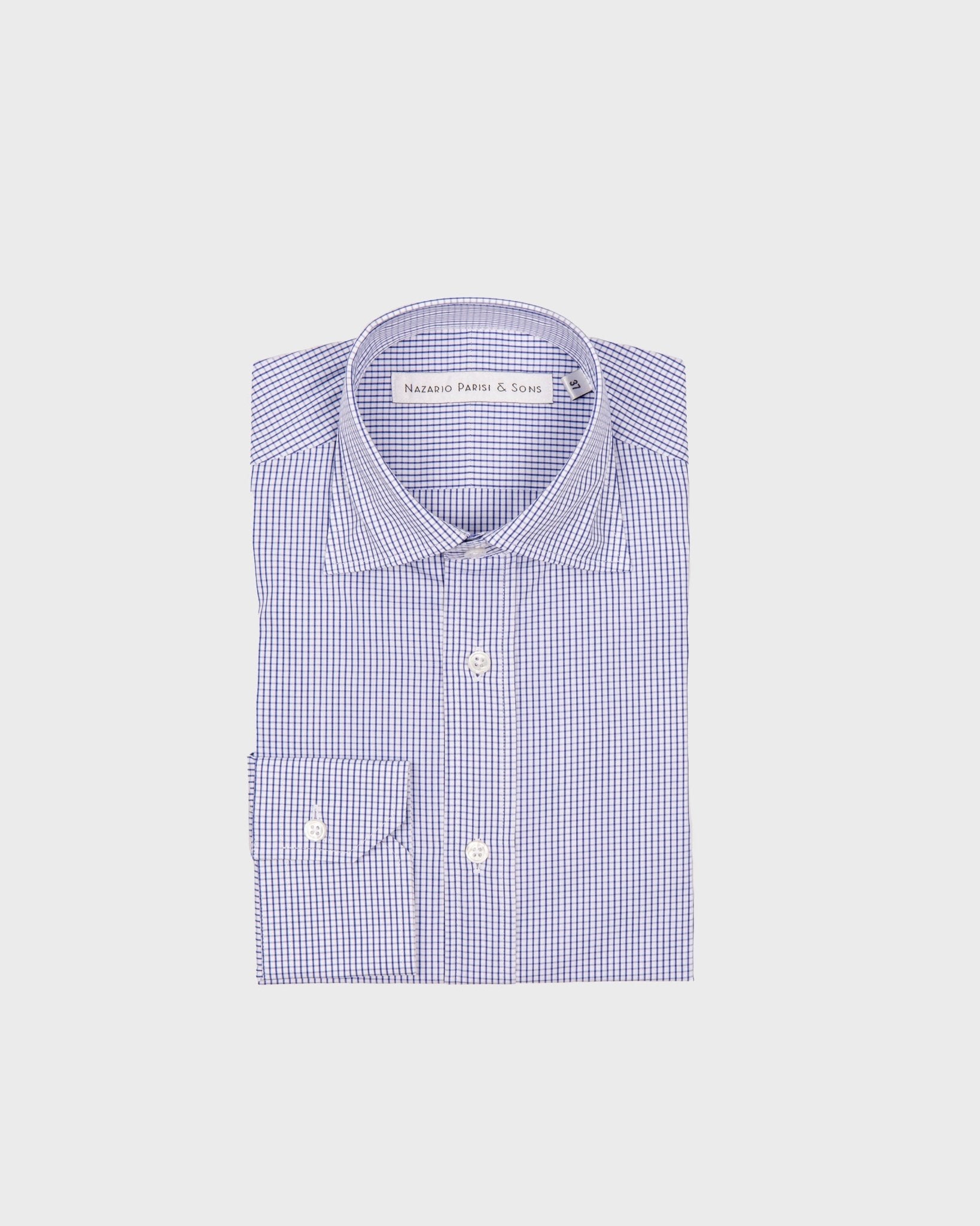 Milano Blue Check Shirt - Nazario Parisi & Sons