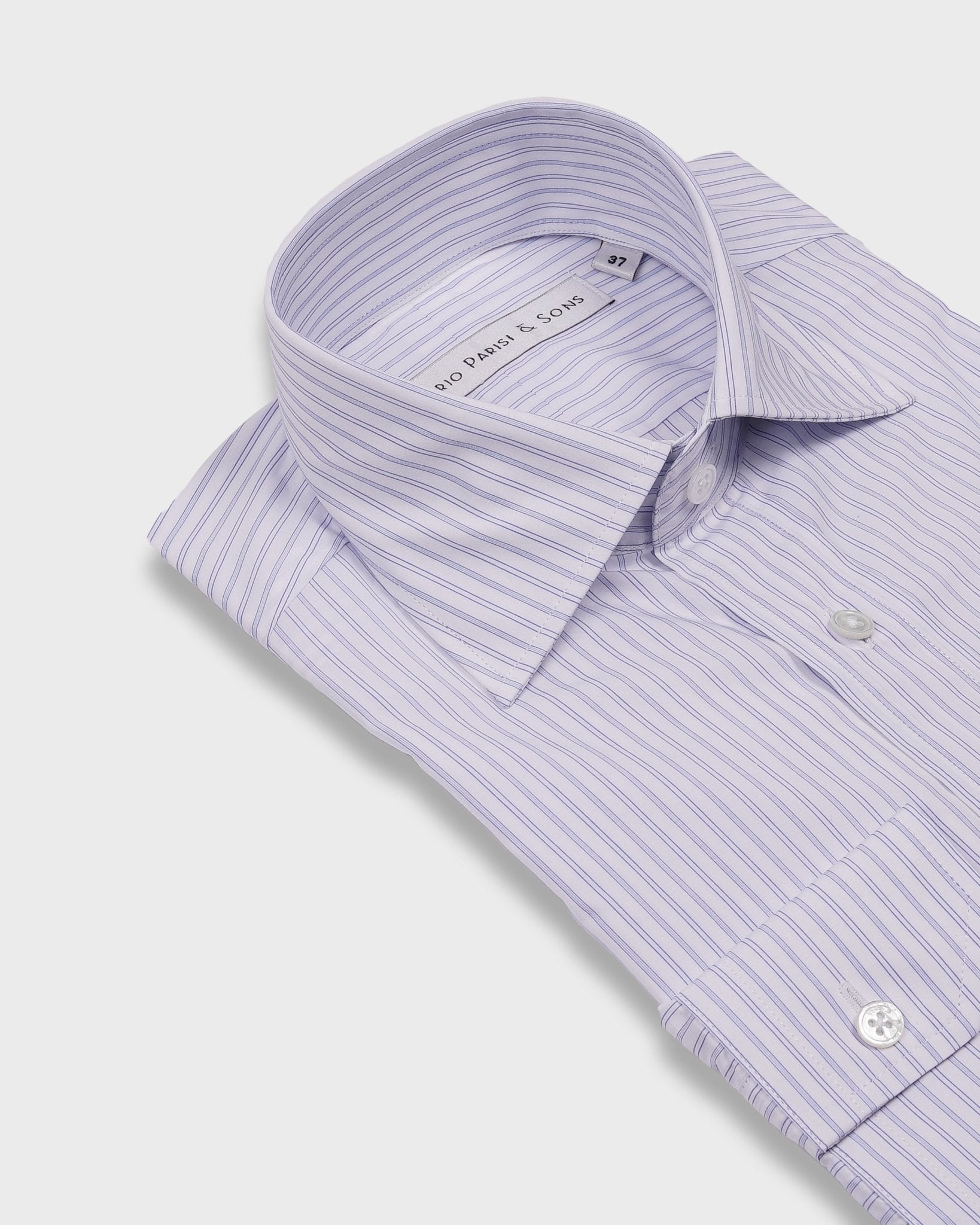 Milano Blue Stripe Shirt - Nazario Parisi & Sons