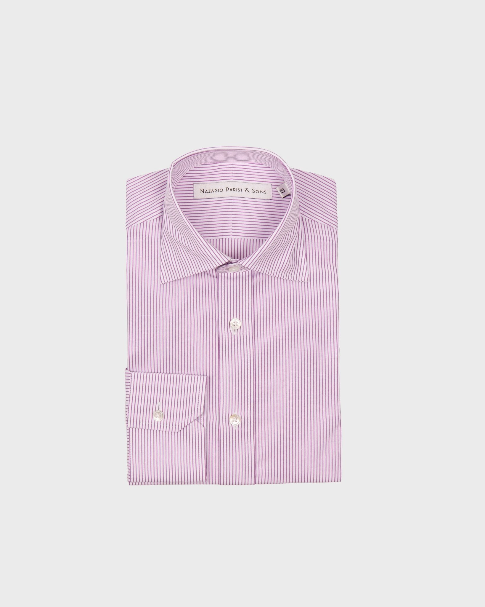 Milano Mauve Stripe Shirt - Nazario Parisi & Sons