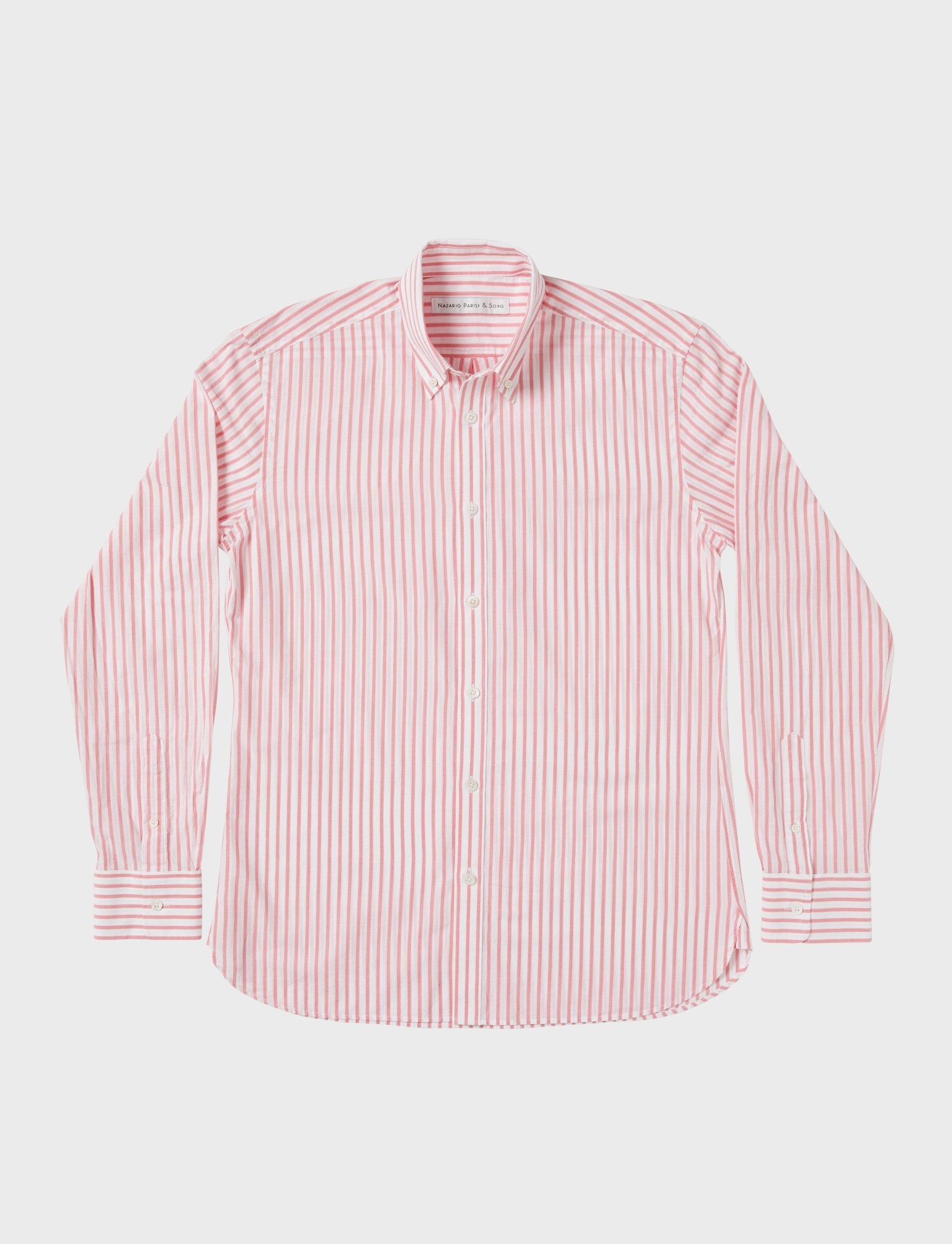 Monaco Red Stripe Seersucker Button Down Shirt - Nazario Parisi & Sons