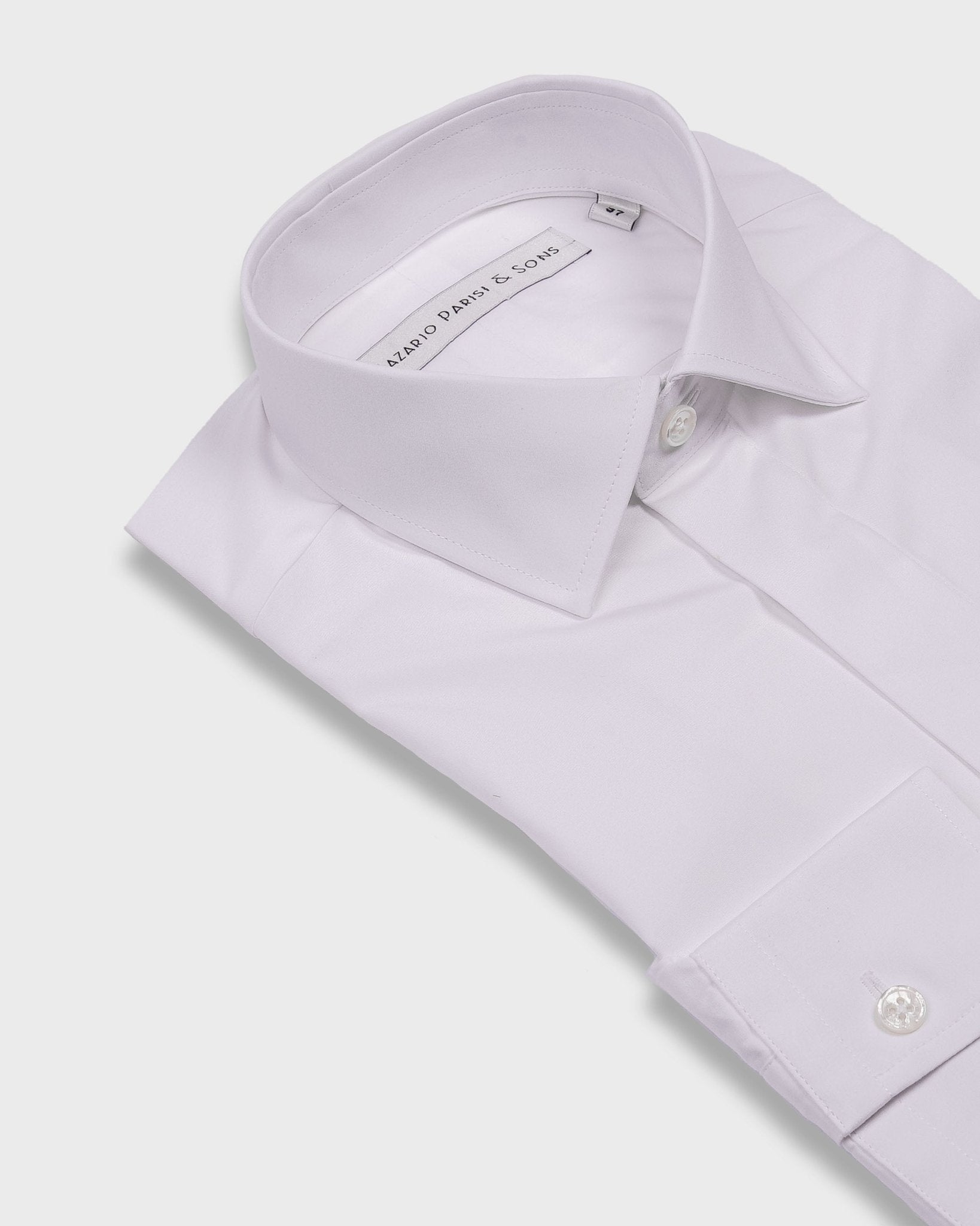 Napoli White Poplin Fly Front Shirt - Nazario Parisi & Sons