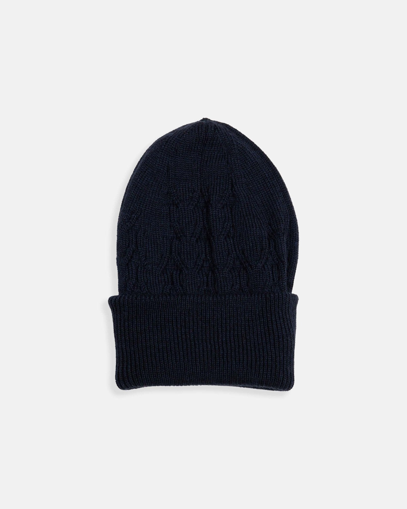 Navy Cable Beanie - Nazario Parisi & Sons