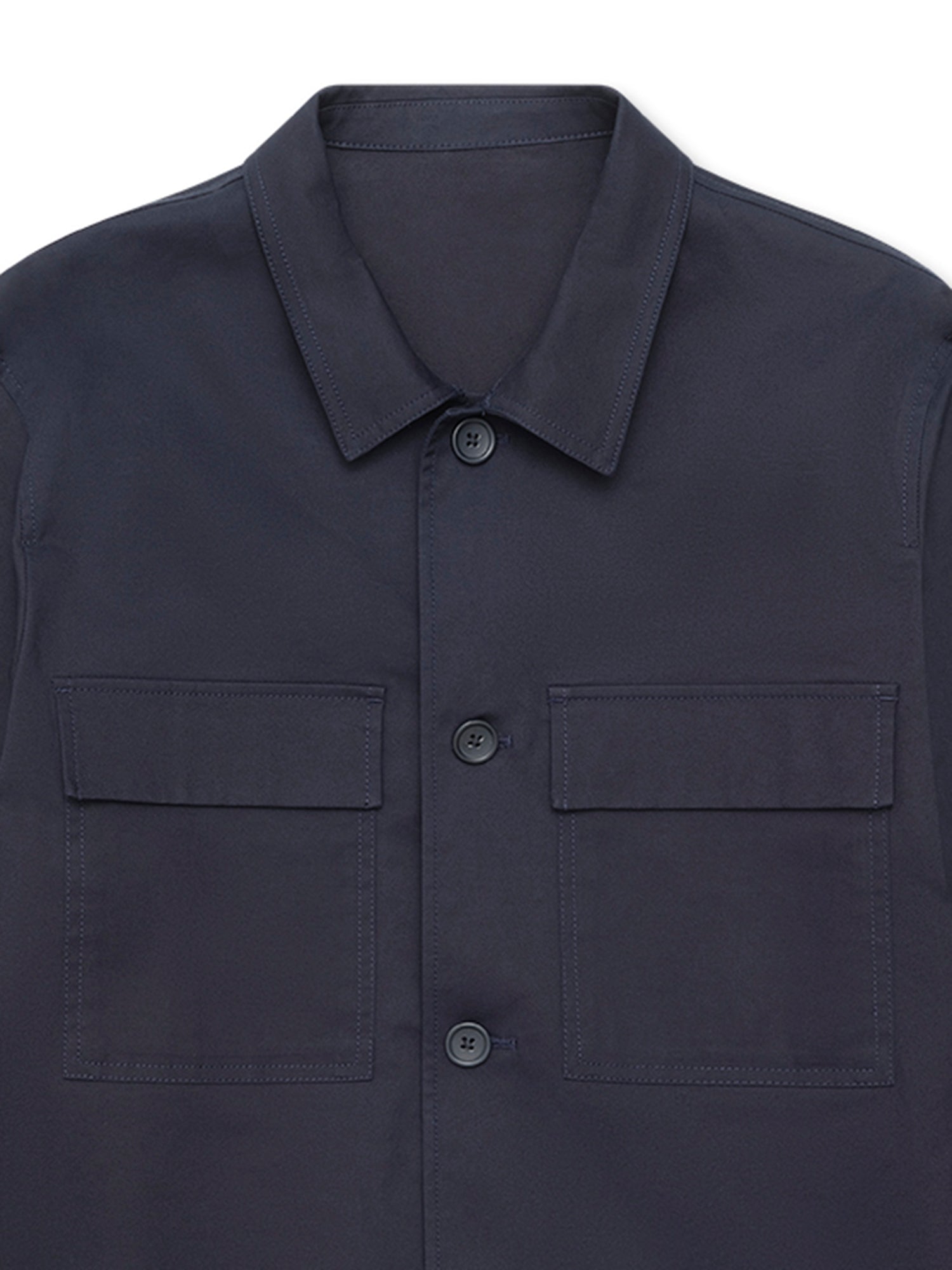 Navy Cotton Overshirt - Nazario Parisi & Sons