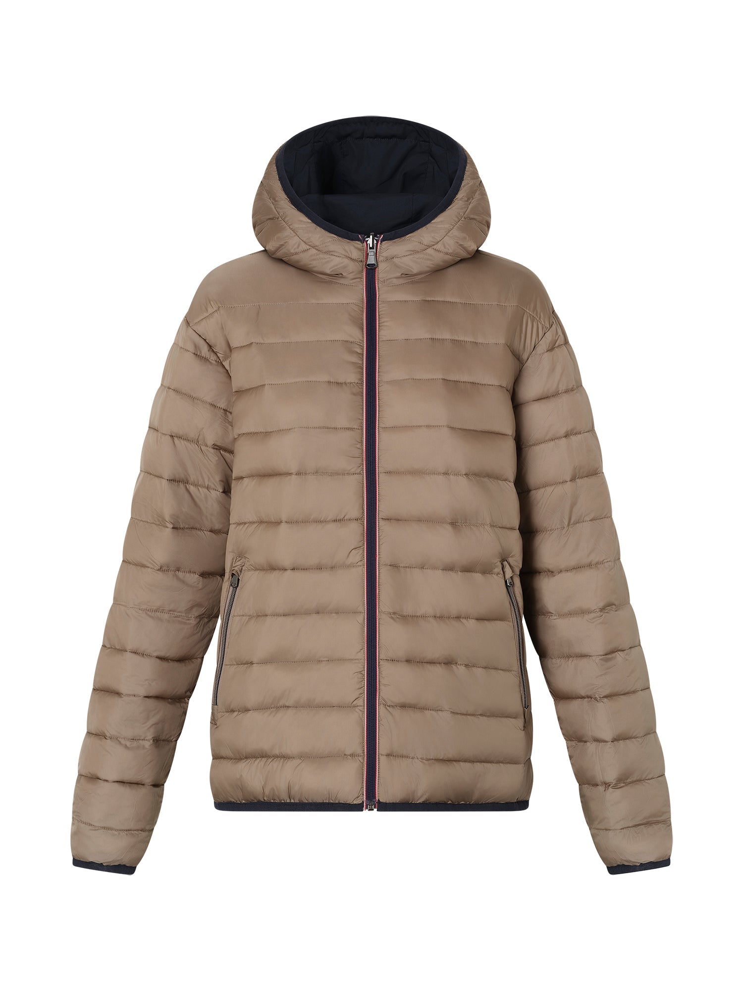 Navy/Bronze Reversible Hooded Puffer Jacket - Nazario Parisi & Sons