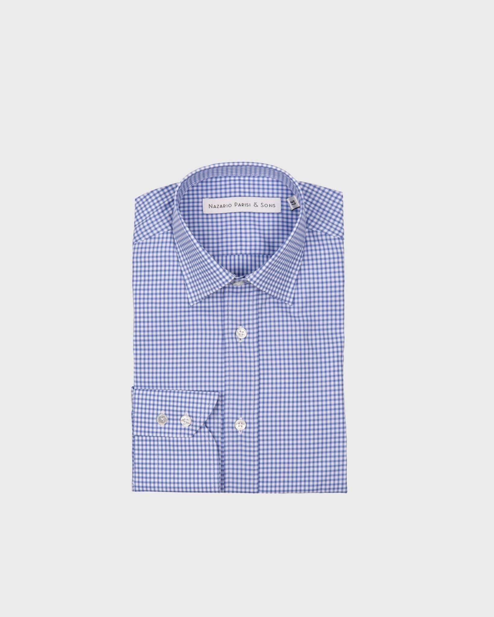 New York Blue Check Shirt - Nazario Parisi & Sons