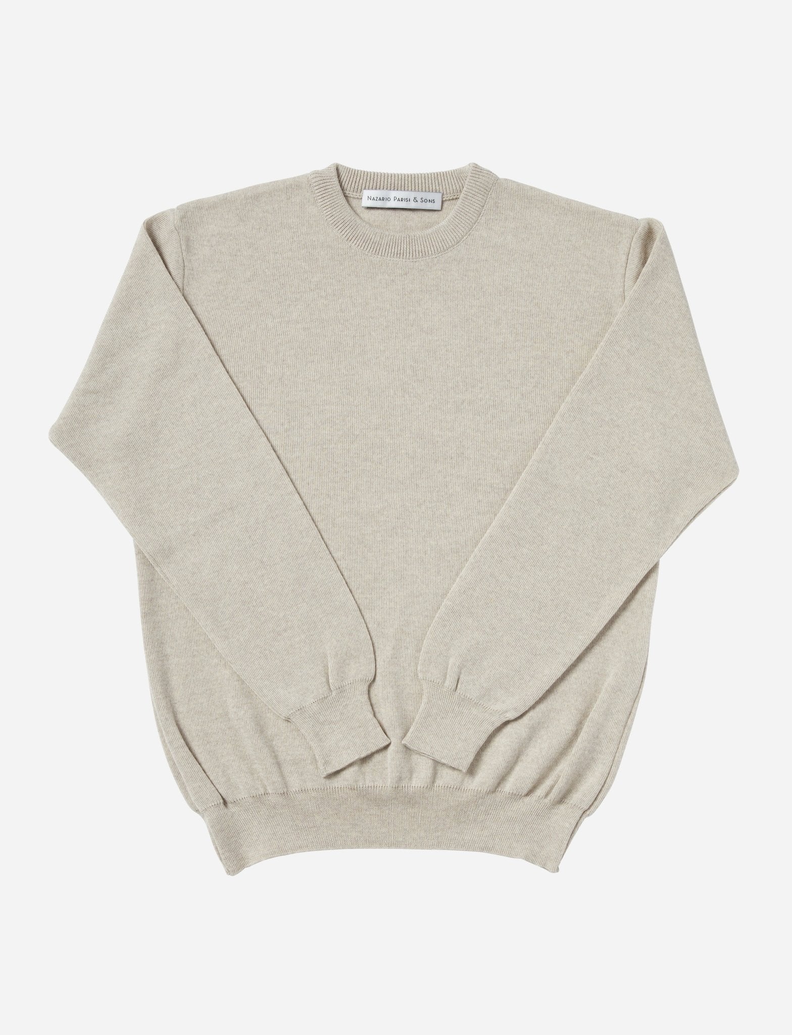 Oatmeal Crew Knit - Nazario Parisi & Sons