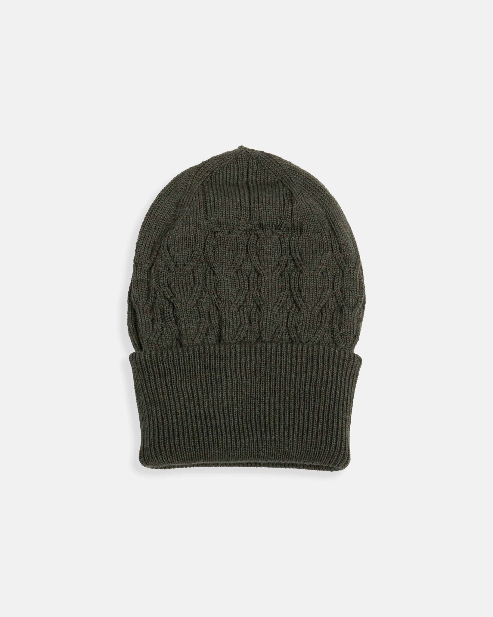 Olive Cable Beanie - Nazario Parisi & Sons