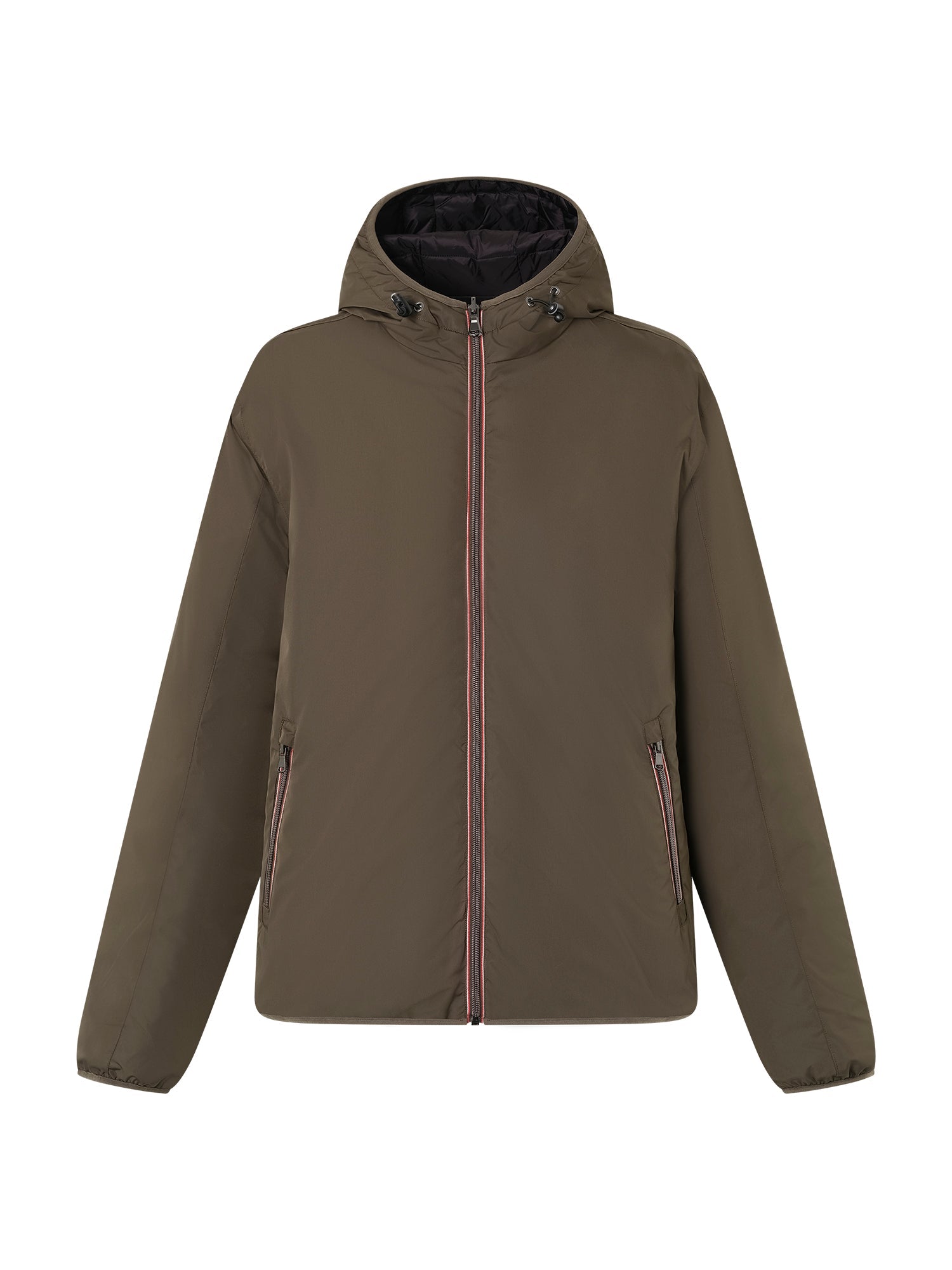 Olive/Black Reversible Hooded Puffer Jacket - Nazario Parisi & Sons