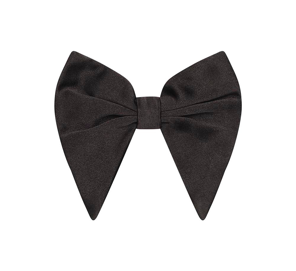 Oversized Black Satin Bow Tie - Nazario Parisi & Sons