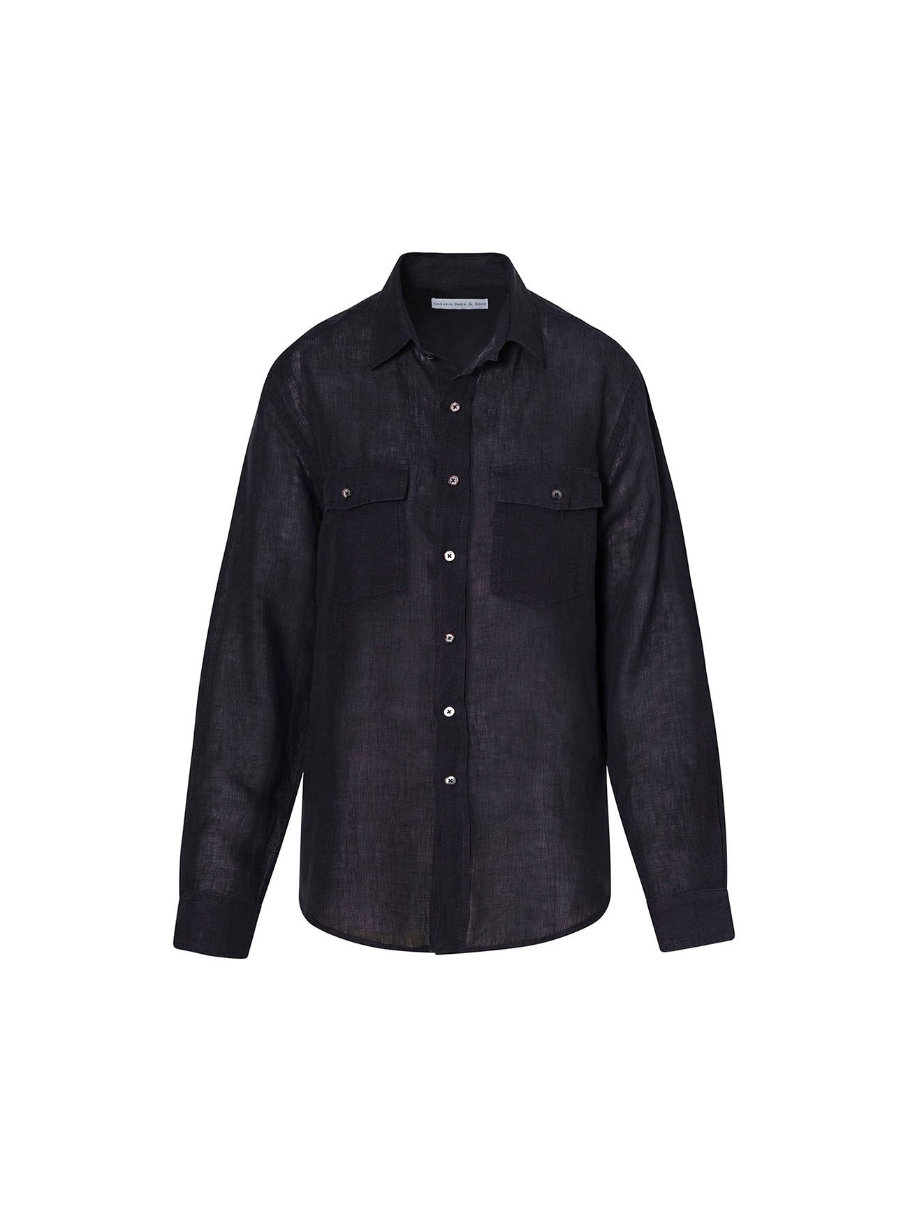 Portofino Black Linen Shirt - Nazario Parisi & Sons