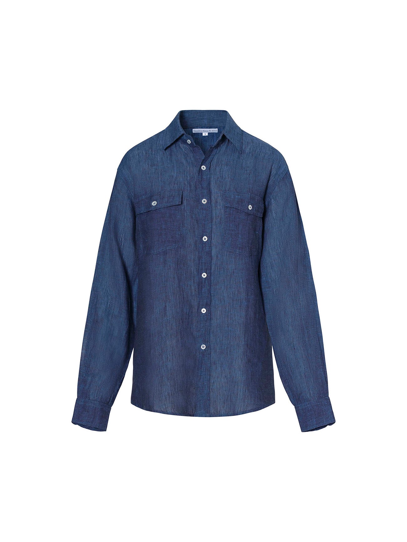 Portofino Denim Linen Shirt - Nazario Parisi & Sons