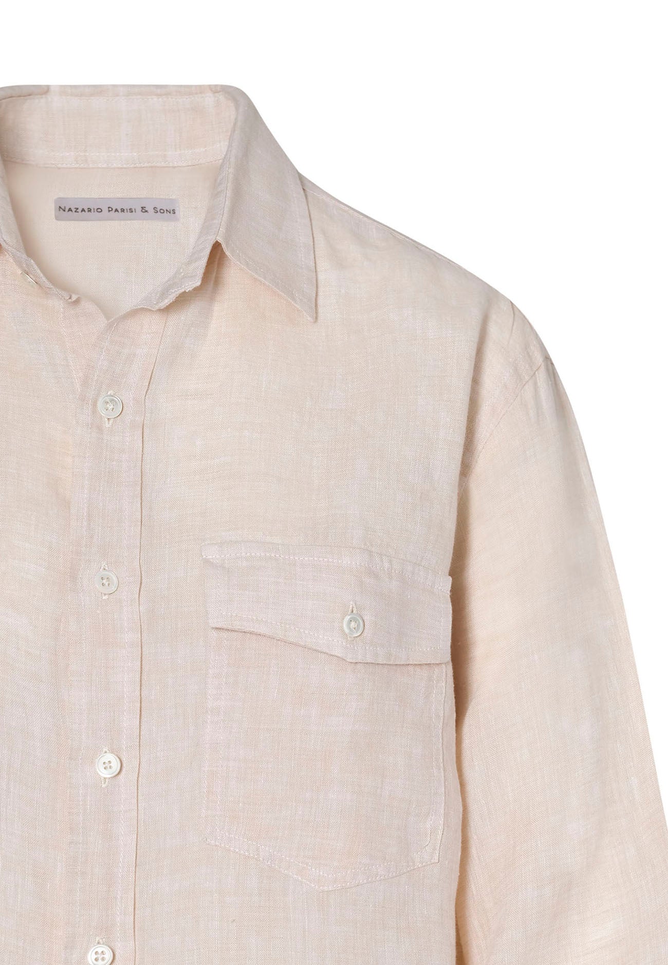 Portofino Sand Linen Shirt - Nazario Parisi & Sons