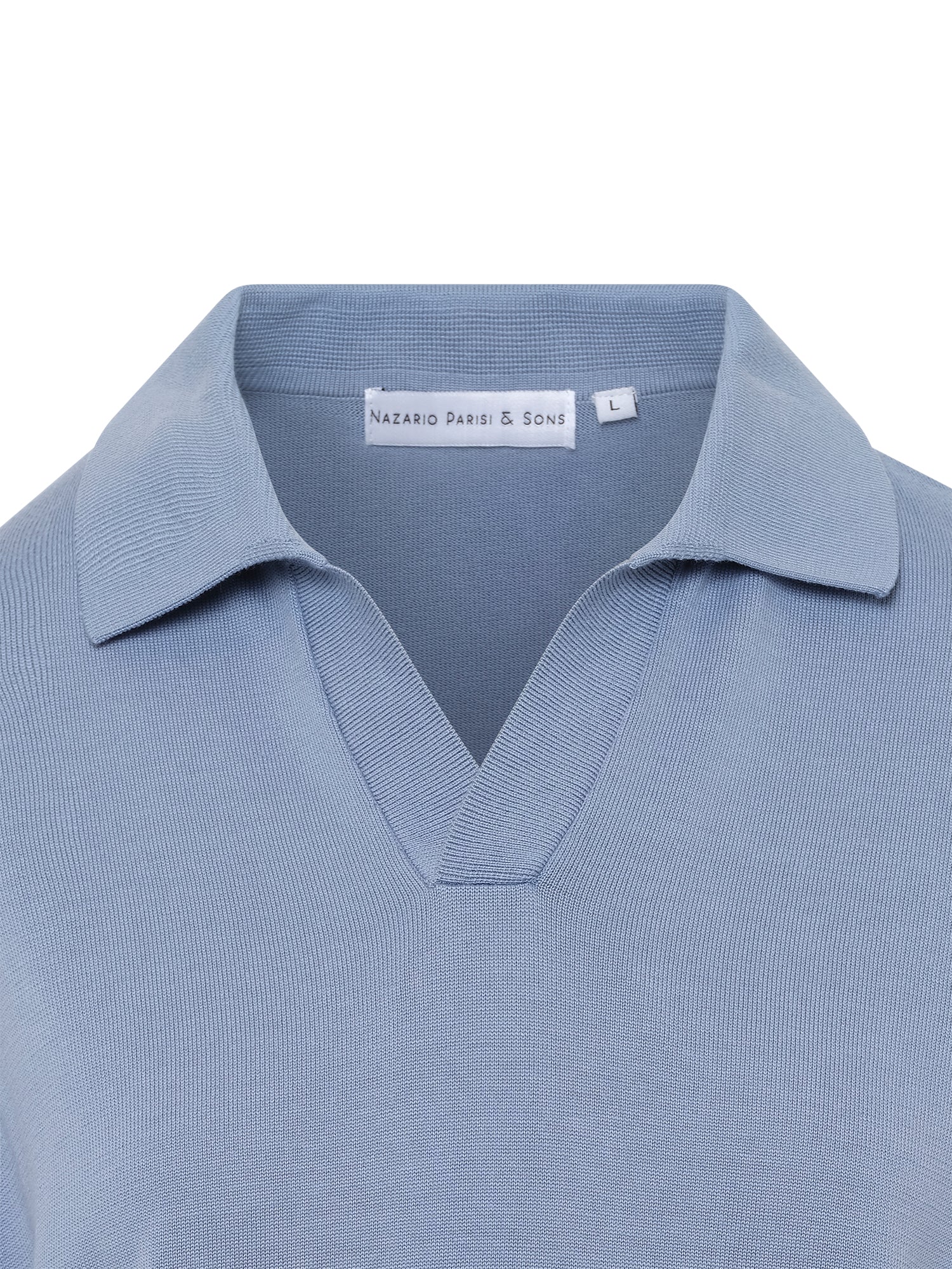 Powder Blue Short Sleeve Polo - Nazario Parisi & Sons