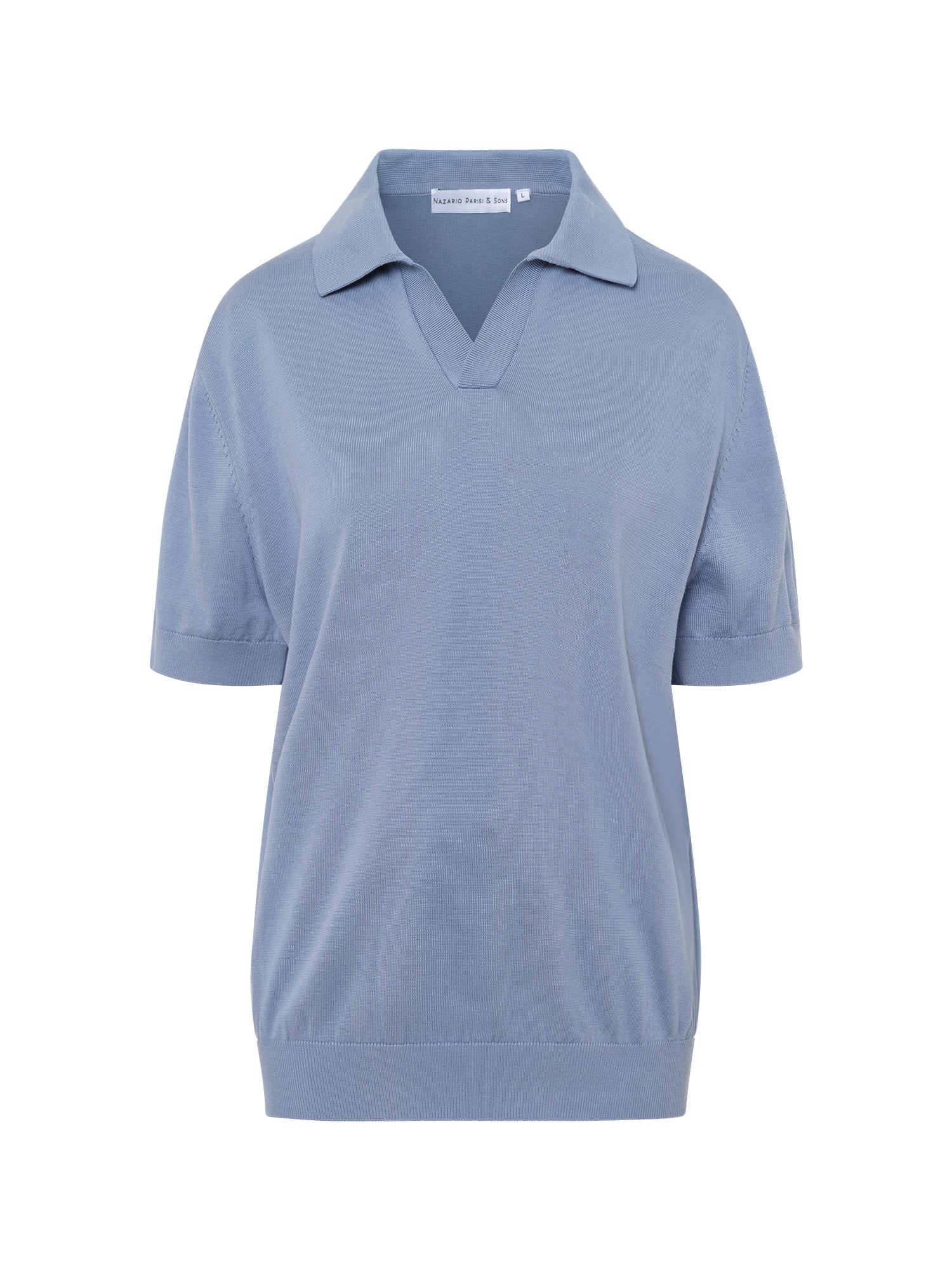 Powder Blue Short Sleeve Polo - Nazario Parisi & Sons