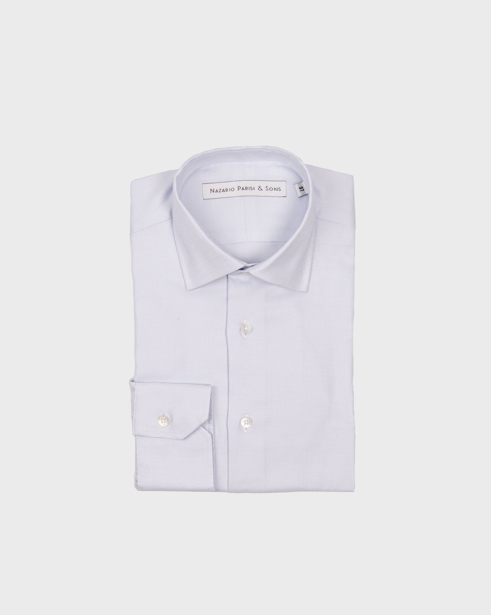 Roma Light Blue Dobby Shirt - Nazario Parisi & Sons