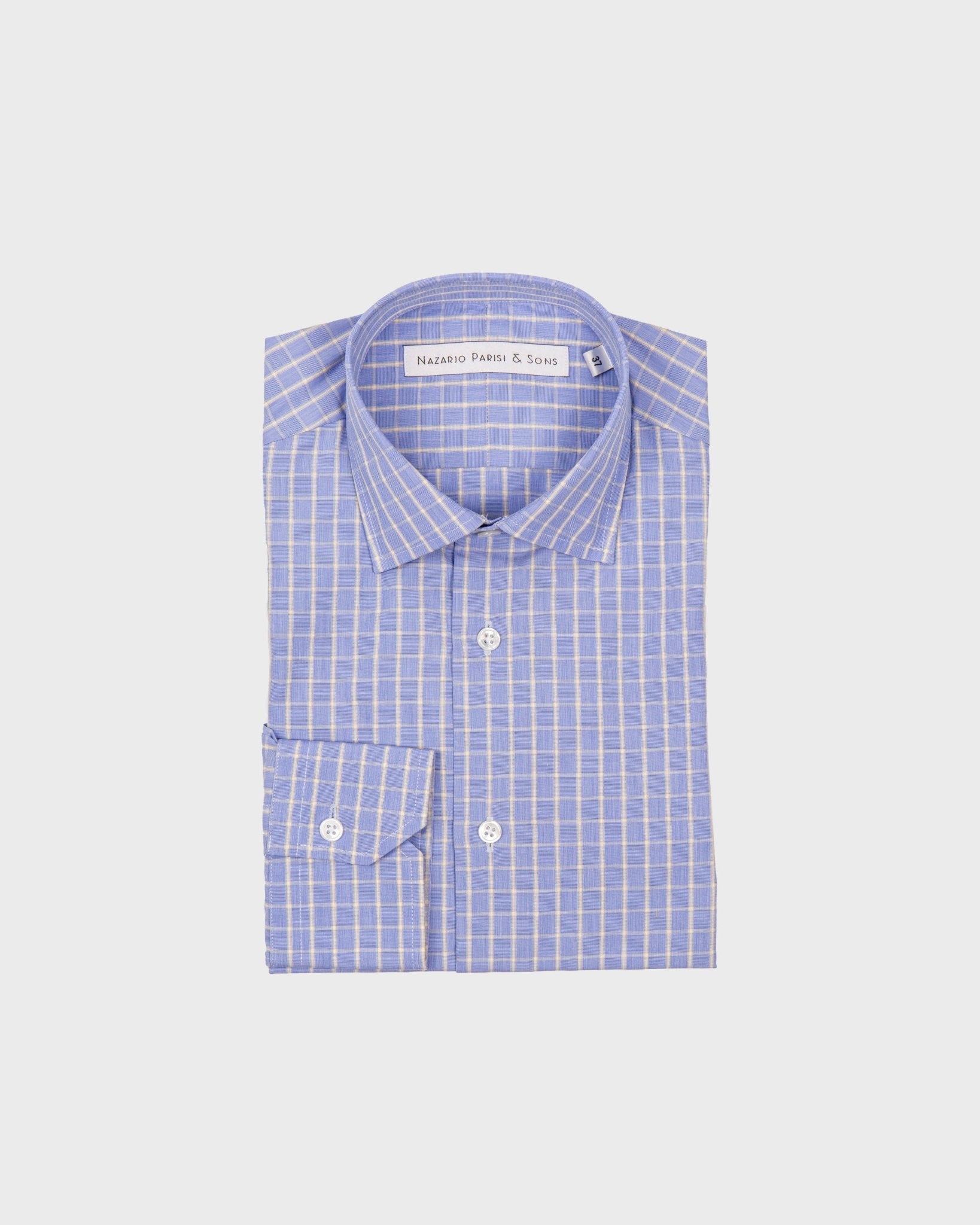 Roma Navy & Lemon Check Shirt - Nazario Parisi & Sons