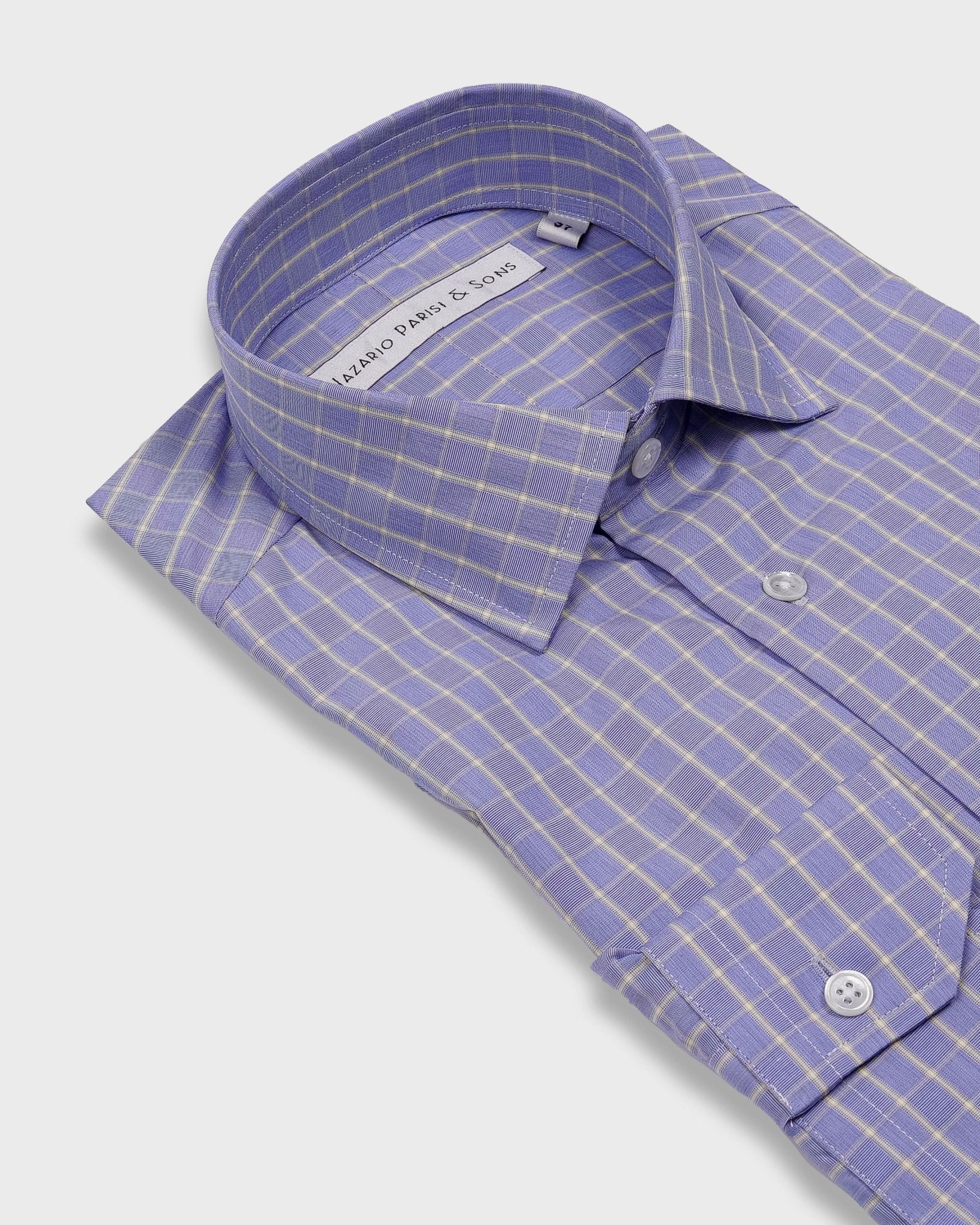 Roma Navy & Lemon Check Shirt - Nazario Parisi & Sons