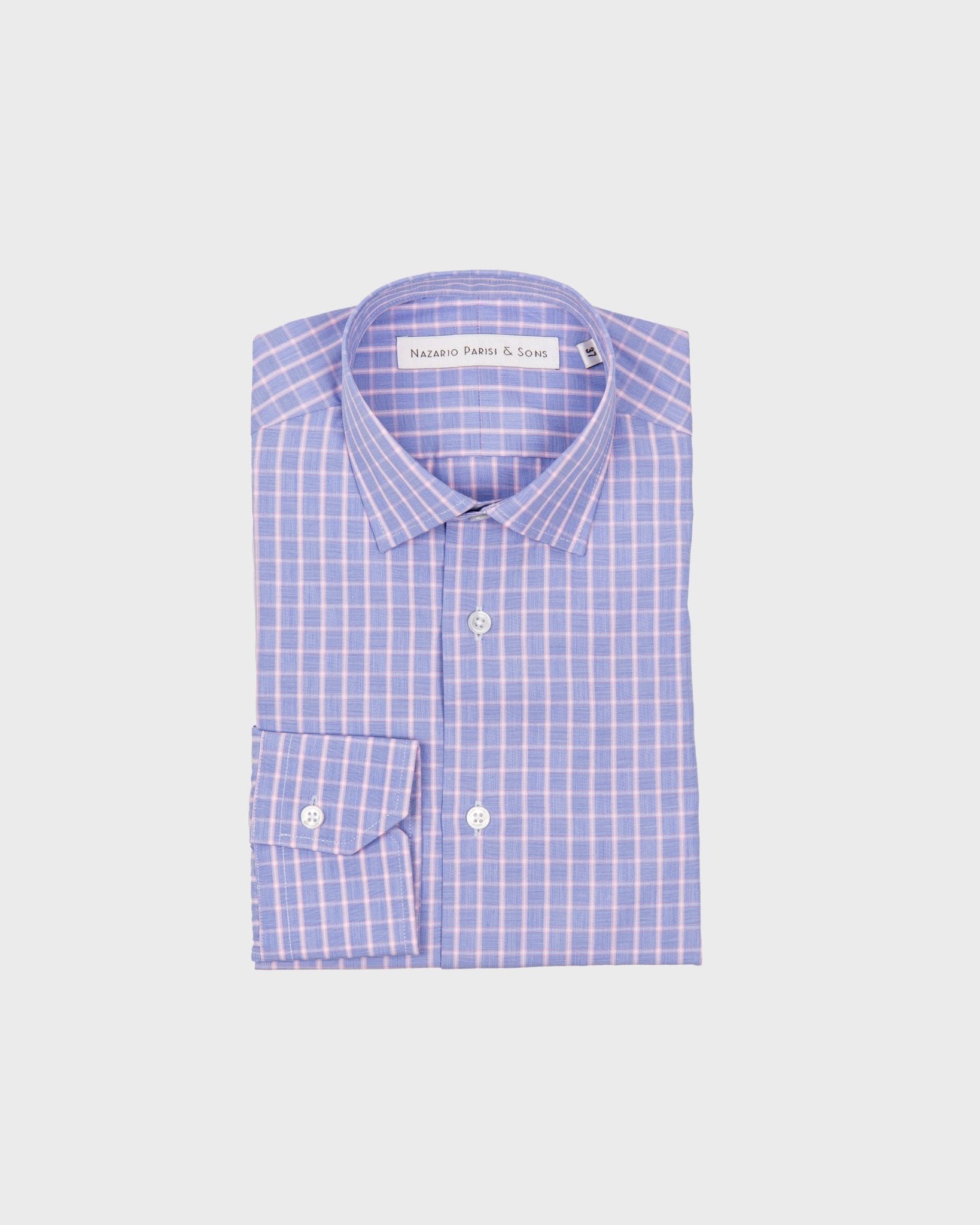 Roma Navy & Pink Check Shirt - Nazario Parisi & Sons