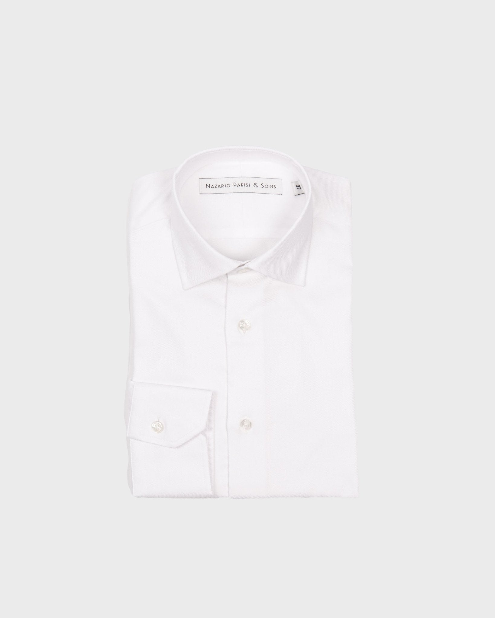 Roma White Twill Shirt - Nazario Parisi & Sons