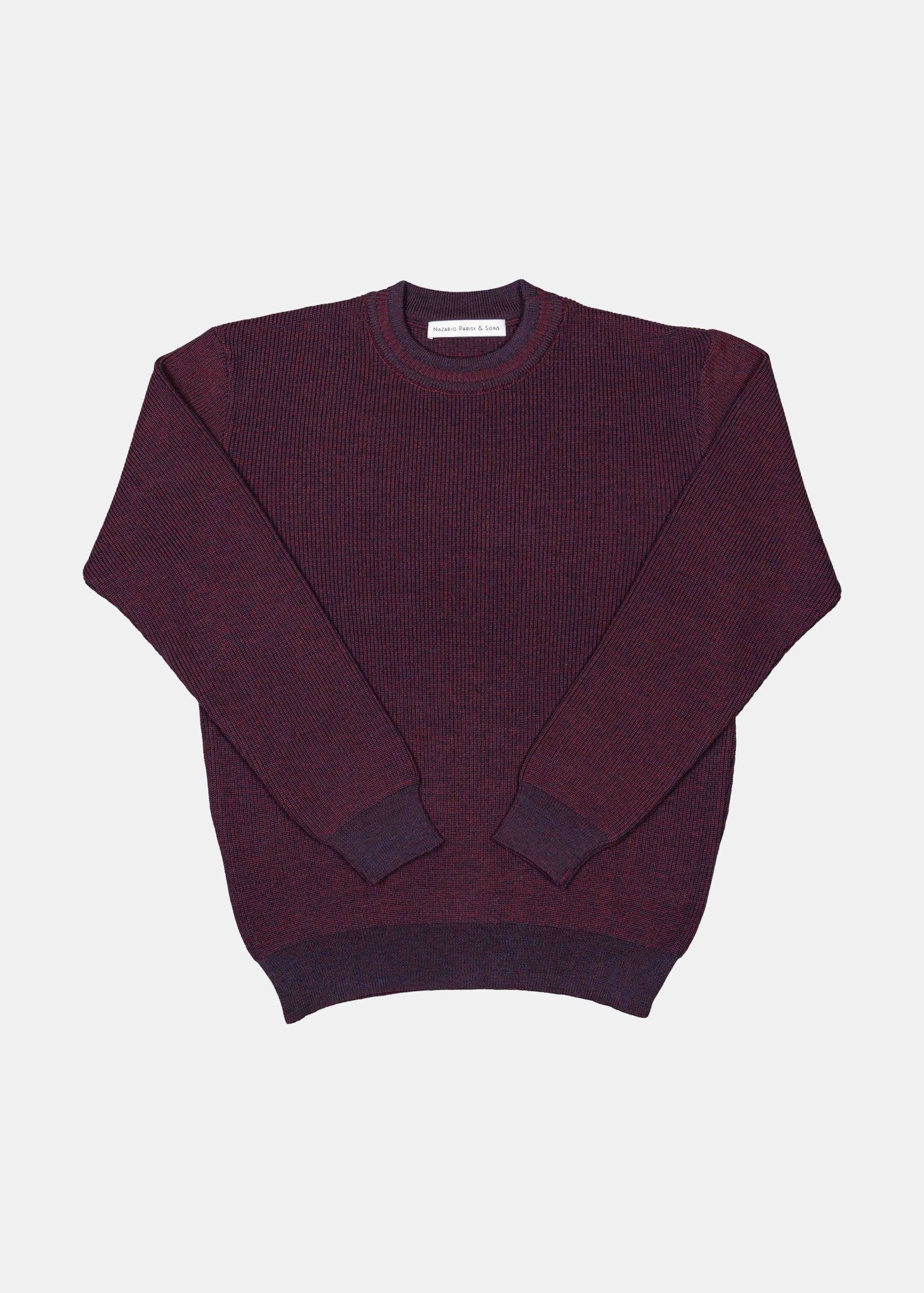 Rust Melange Fisherman Rib Knit - Nazario Parisi & Sons