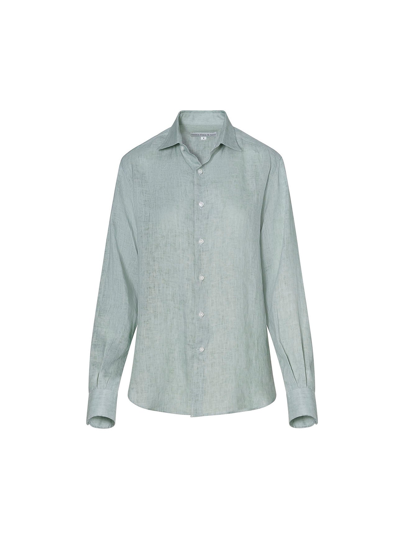 Sorrento Green Mist Linen Shirt - Nazario Parisi & Sons