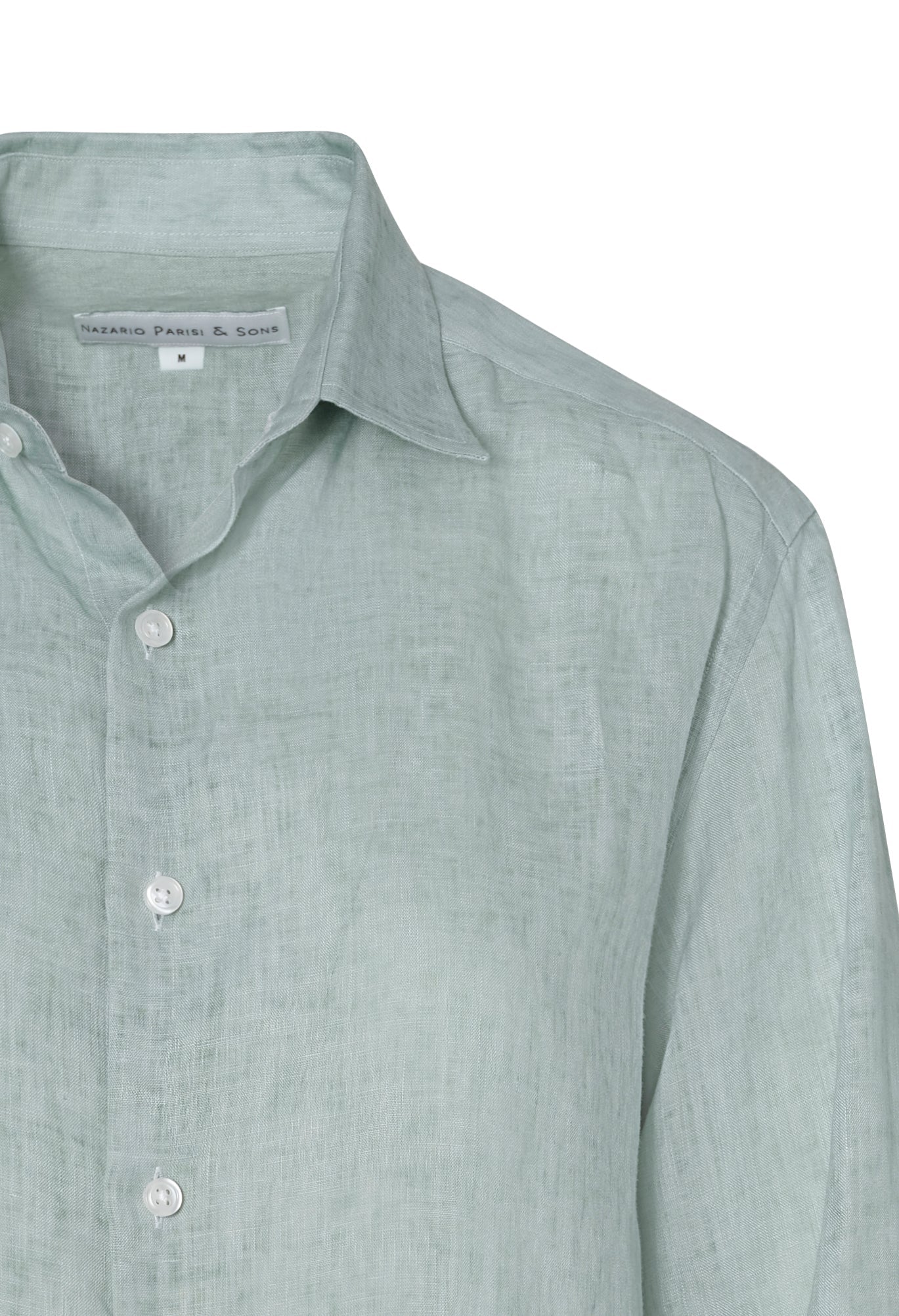 Sorrento Green Mist Linen Shirt - Nazario Parisi & Sons