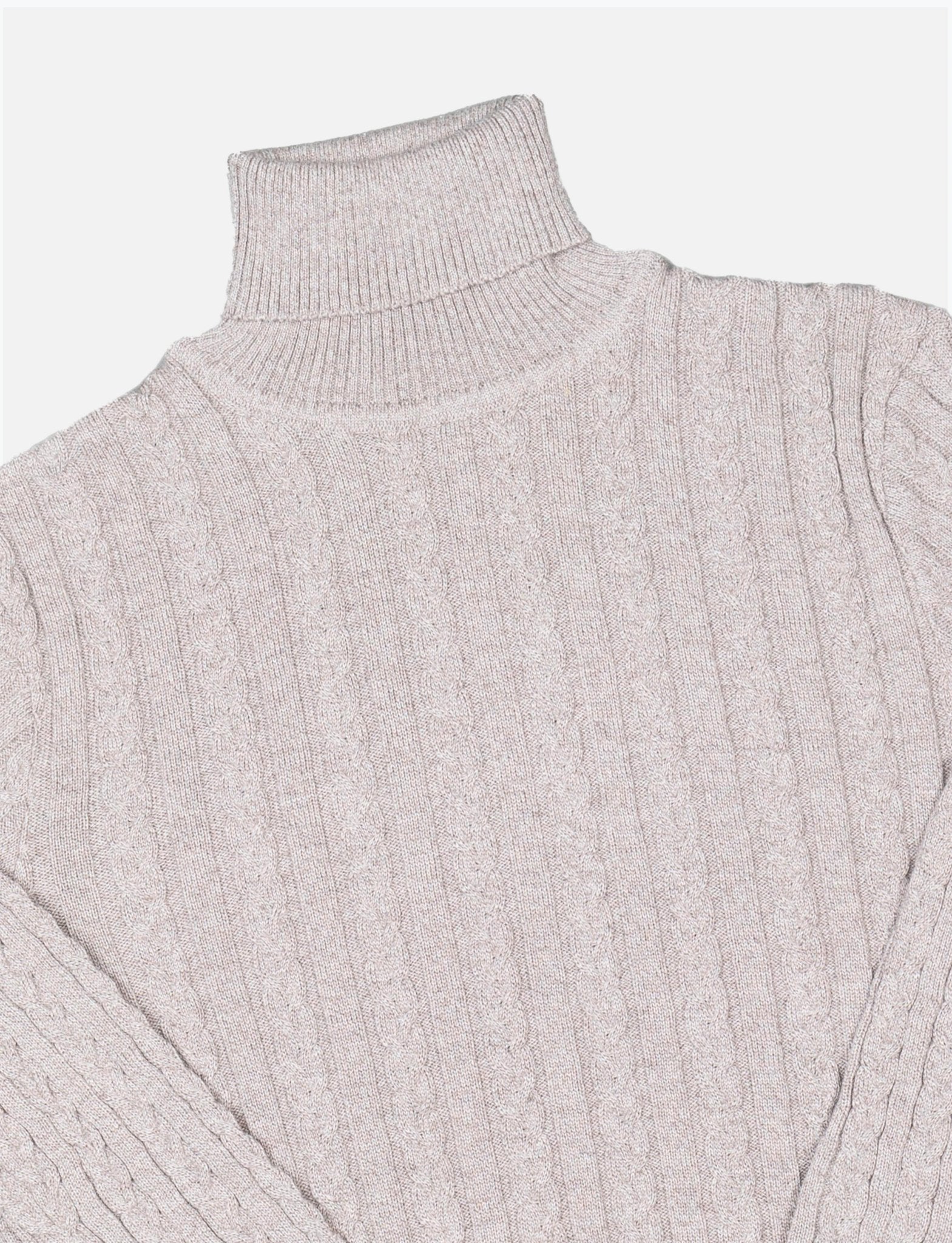 Stone Cable Roll Neck Knit - Nazario Parisi & Sons