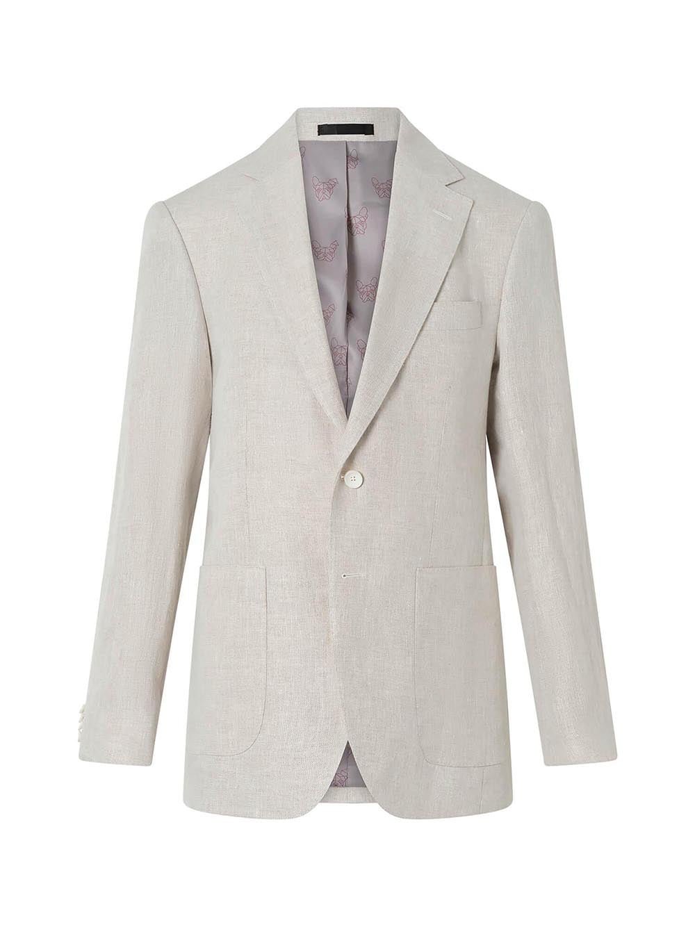 Stone Linen Villani Blazer - Nazario Parisi & Sons