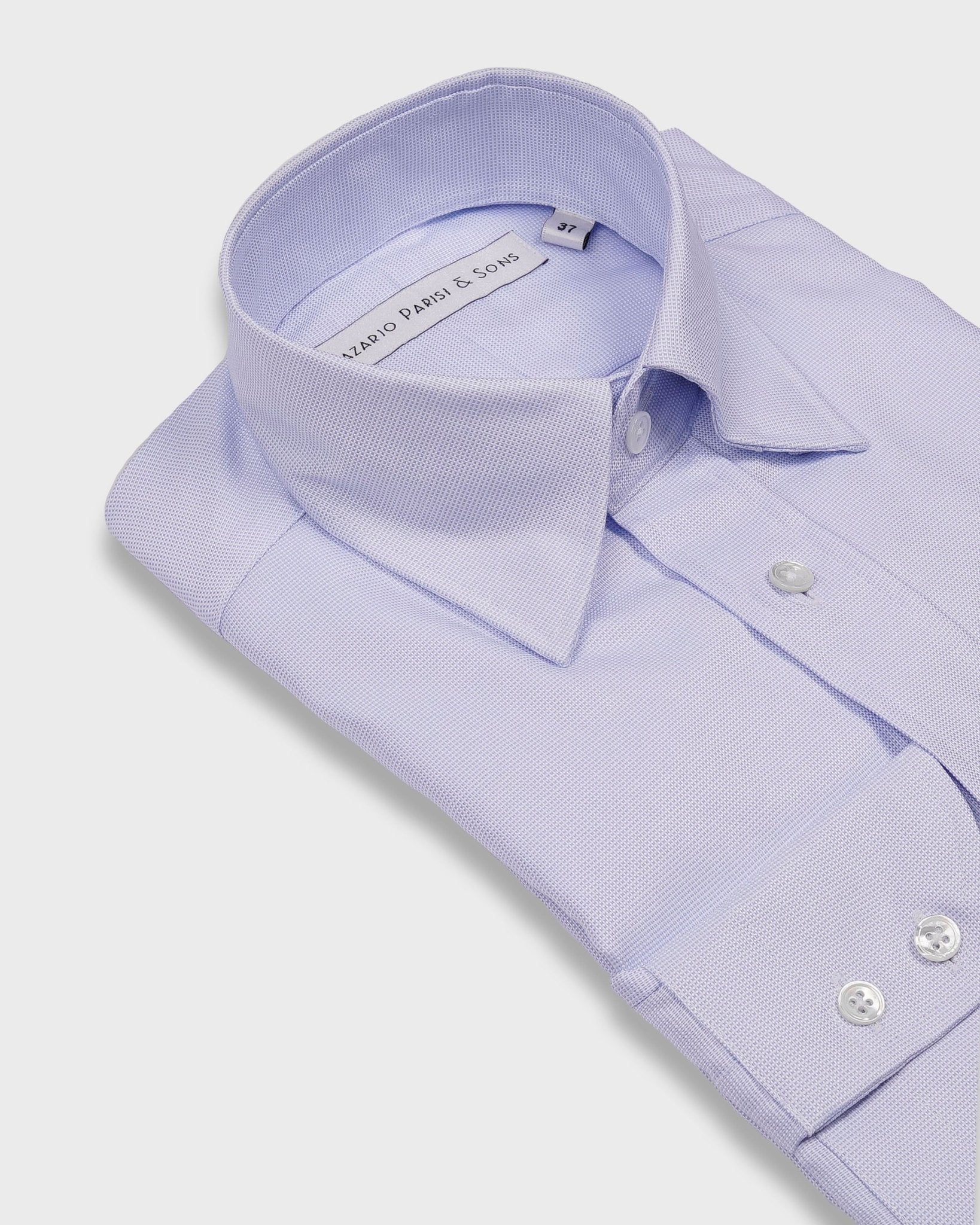 Tokyo Blue Dobby Hidden Button Shirt - Nazario Parisi & Sons