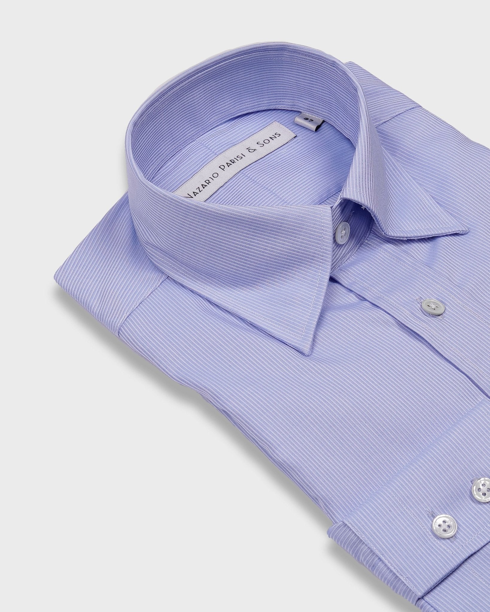 Tokyo Fine Blue Stripe Hidden Button Shirt - Nazario Parisi & Sons