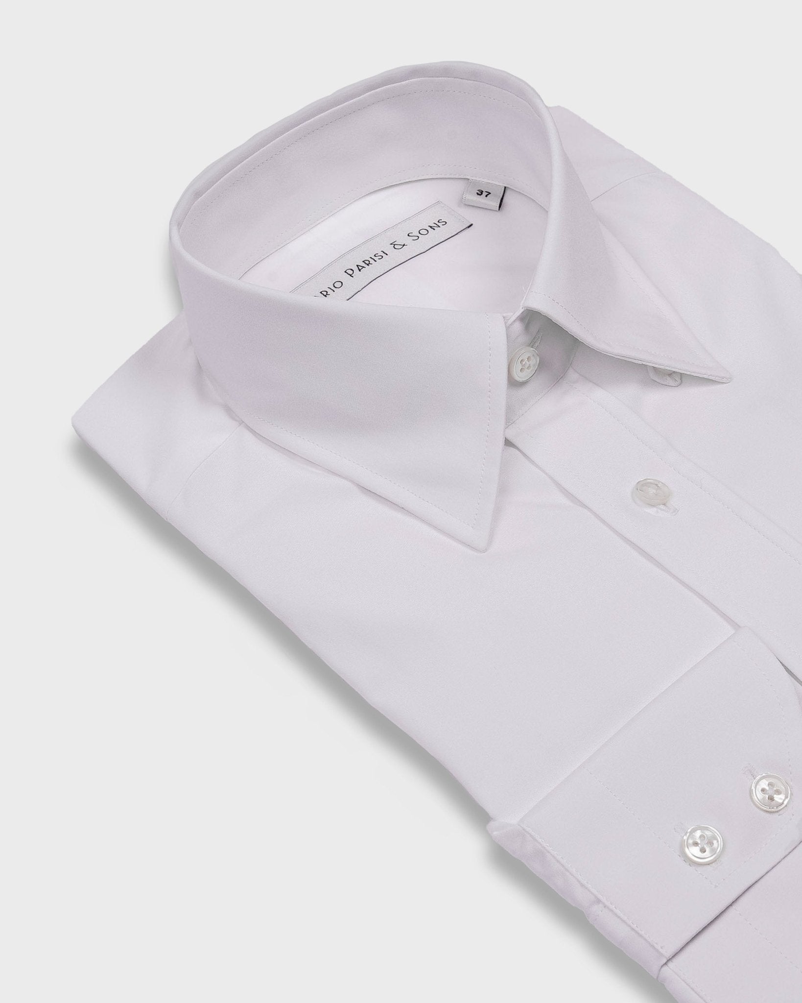 Tokyo White Poplin Hidden Button Shirt - Nazario Parisi & Sons