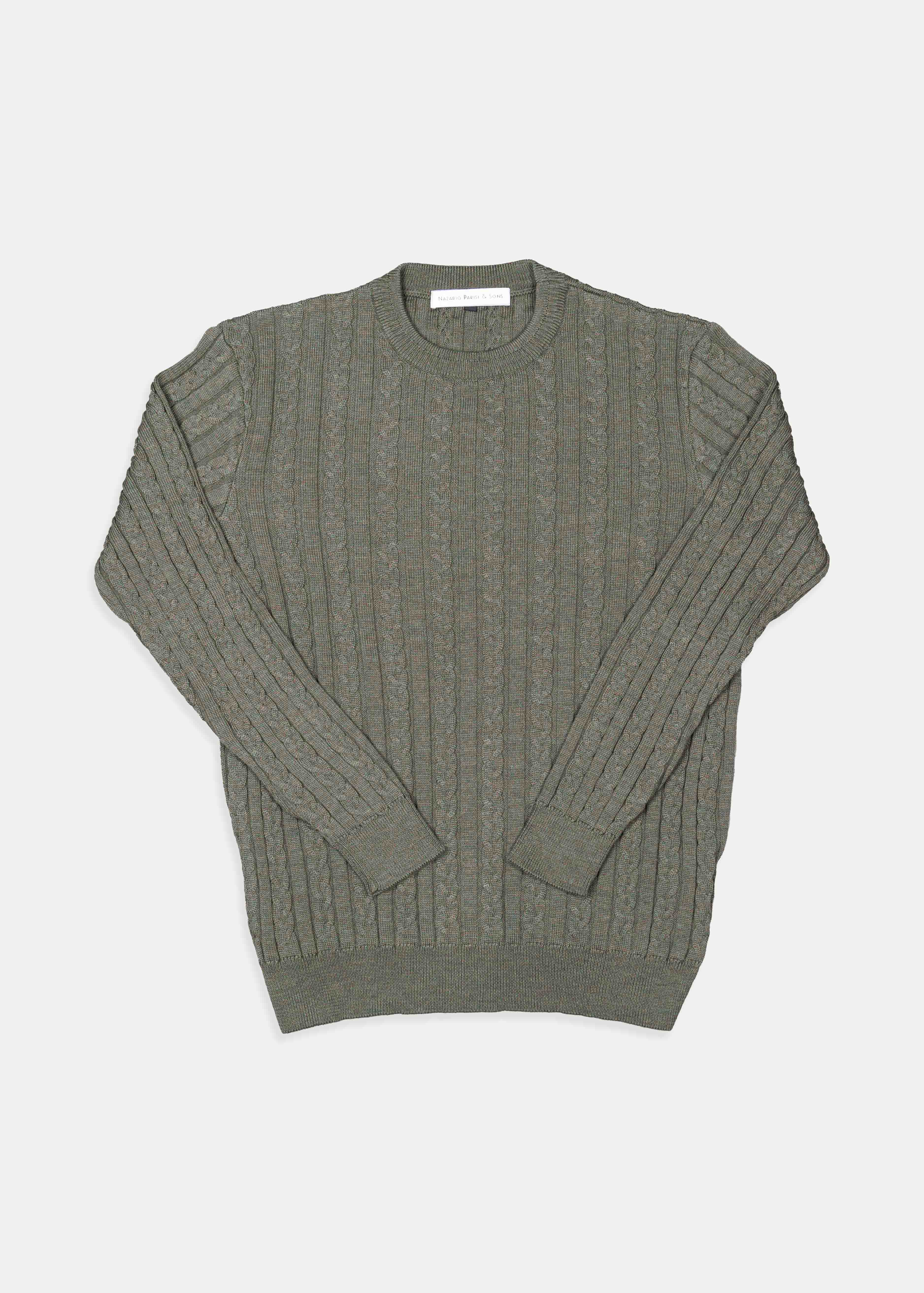 Olive Cable Knit