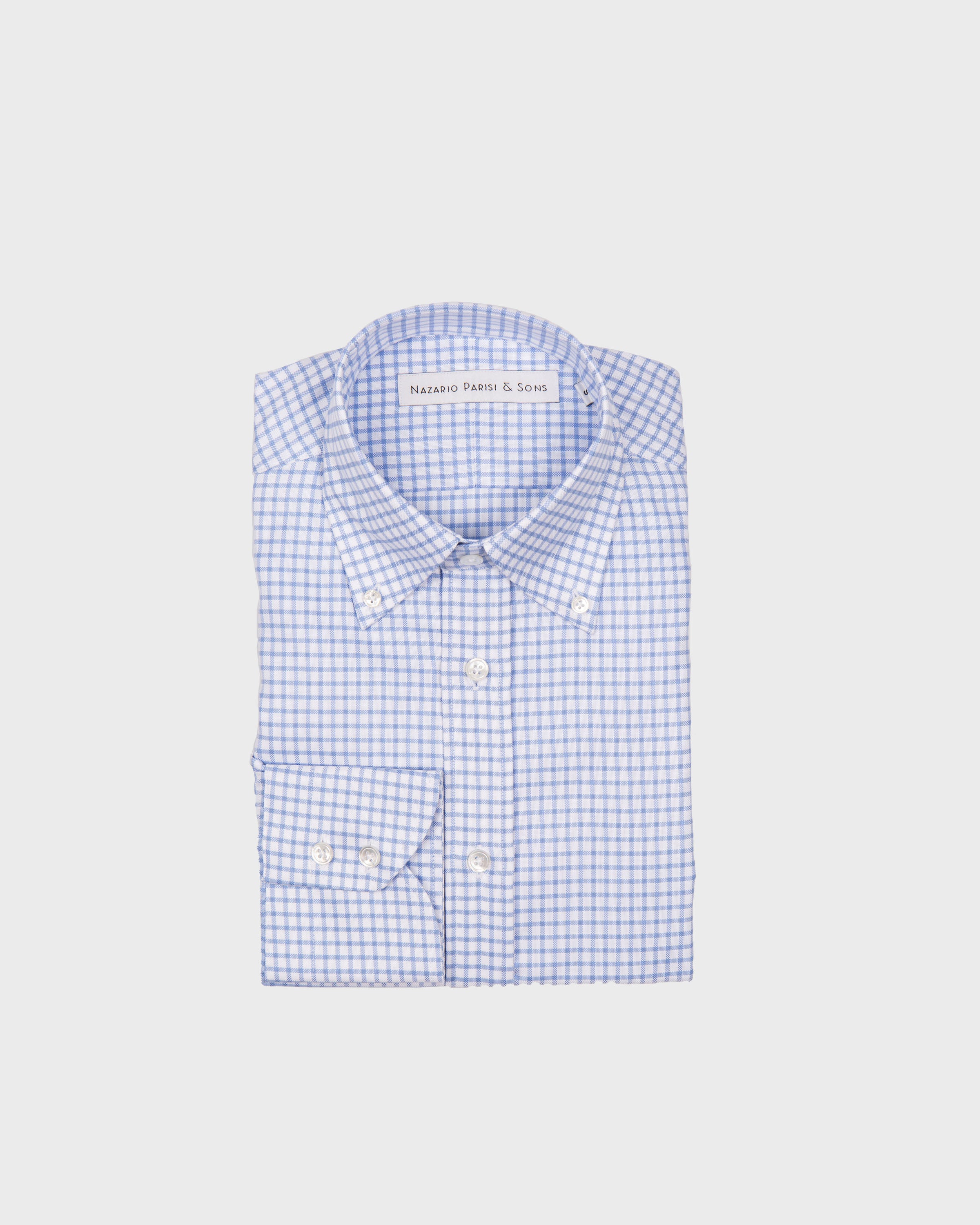 Firenze Blue Check Button Down Shirt