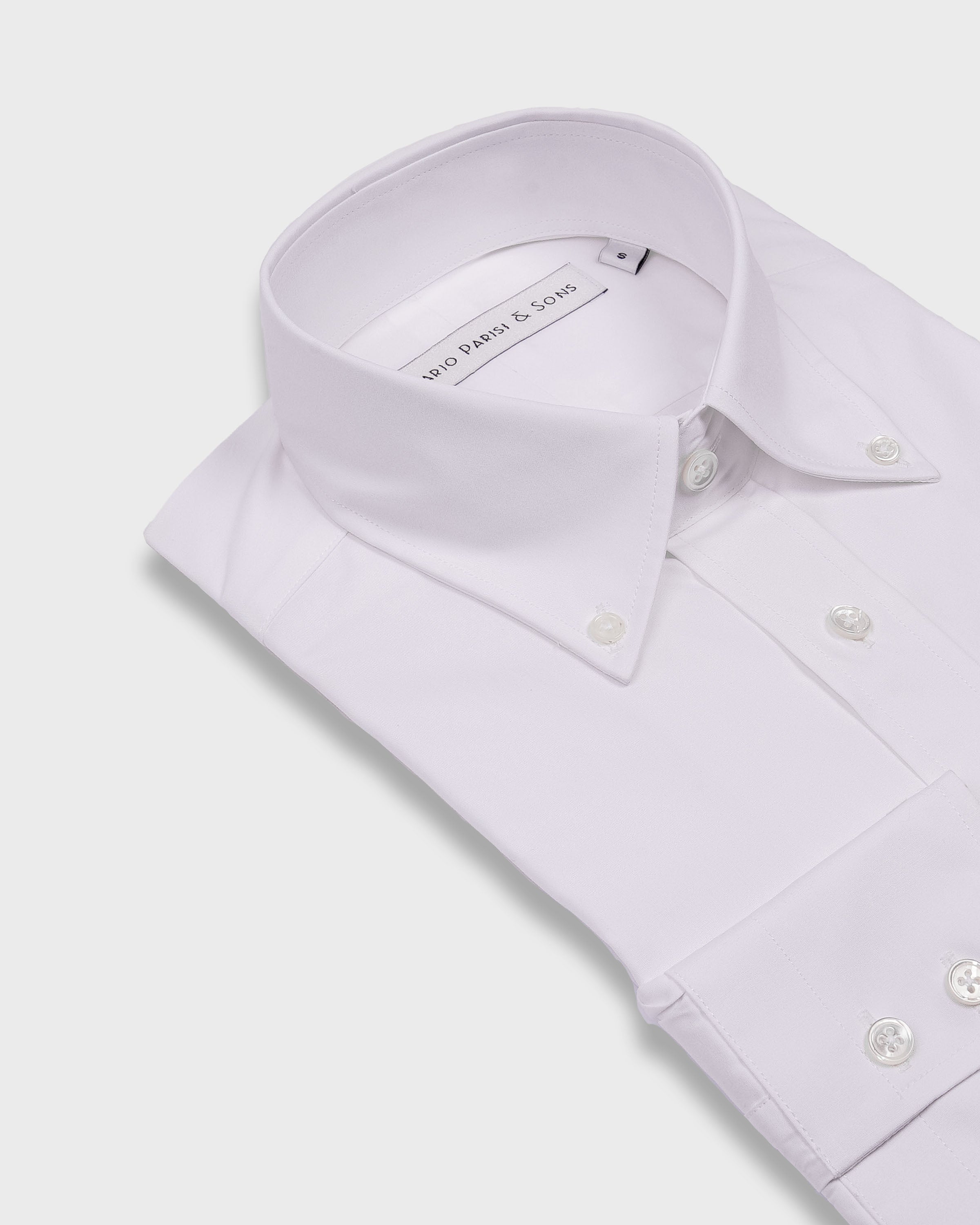 Firenze White Poplin Button Down Shirt