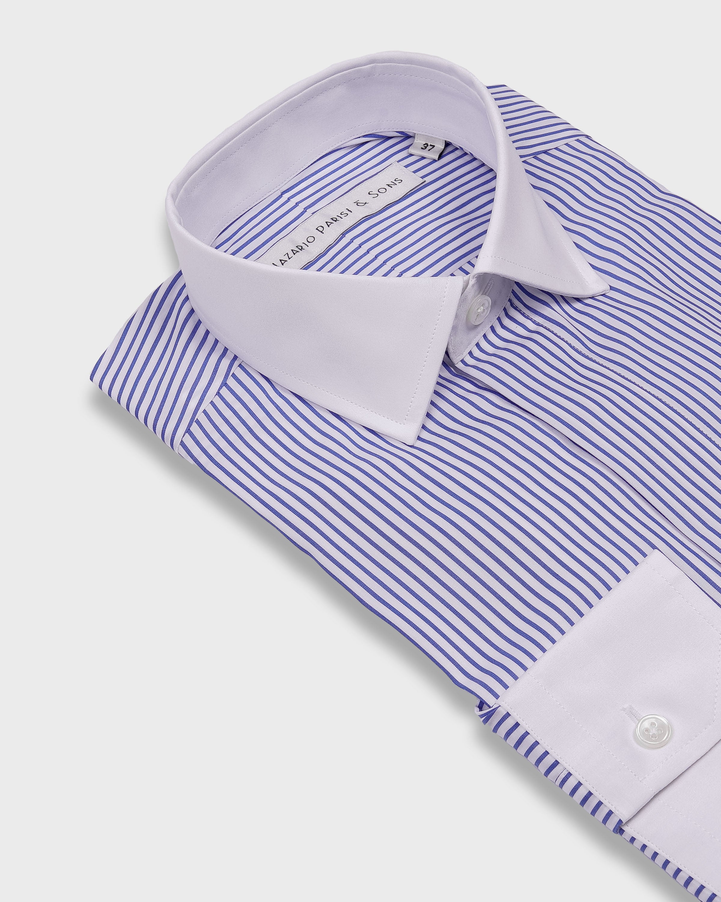 Napoli Blue Stripe Fly Front Shirt