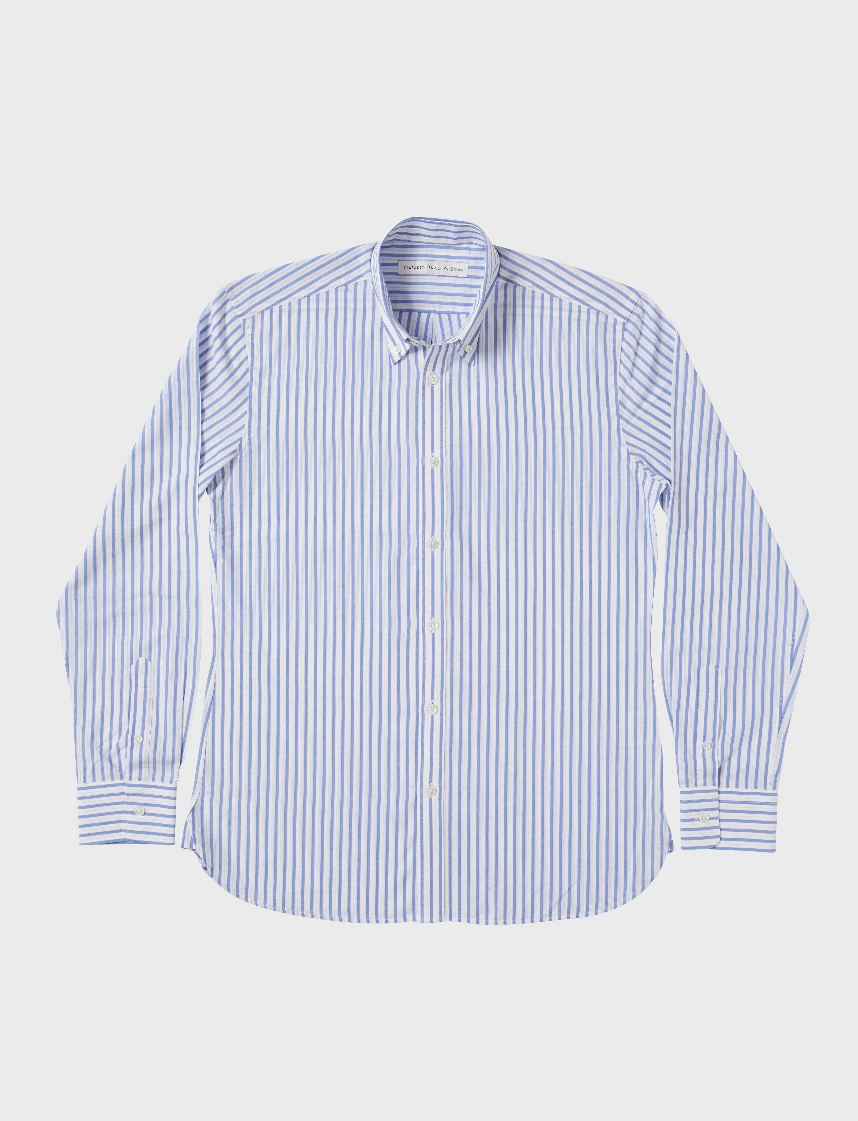 Monaco Blue Stripe Seersucker Button Down Shirt