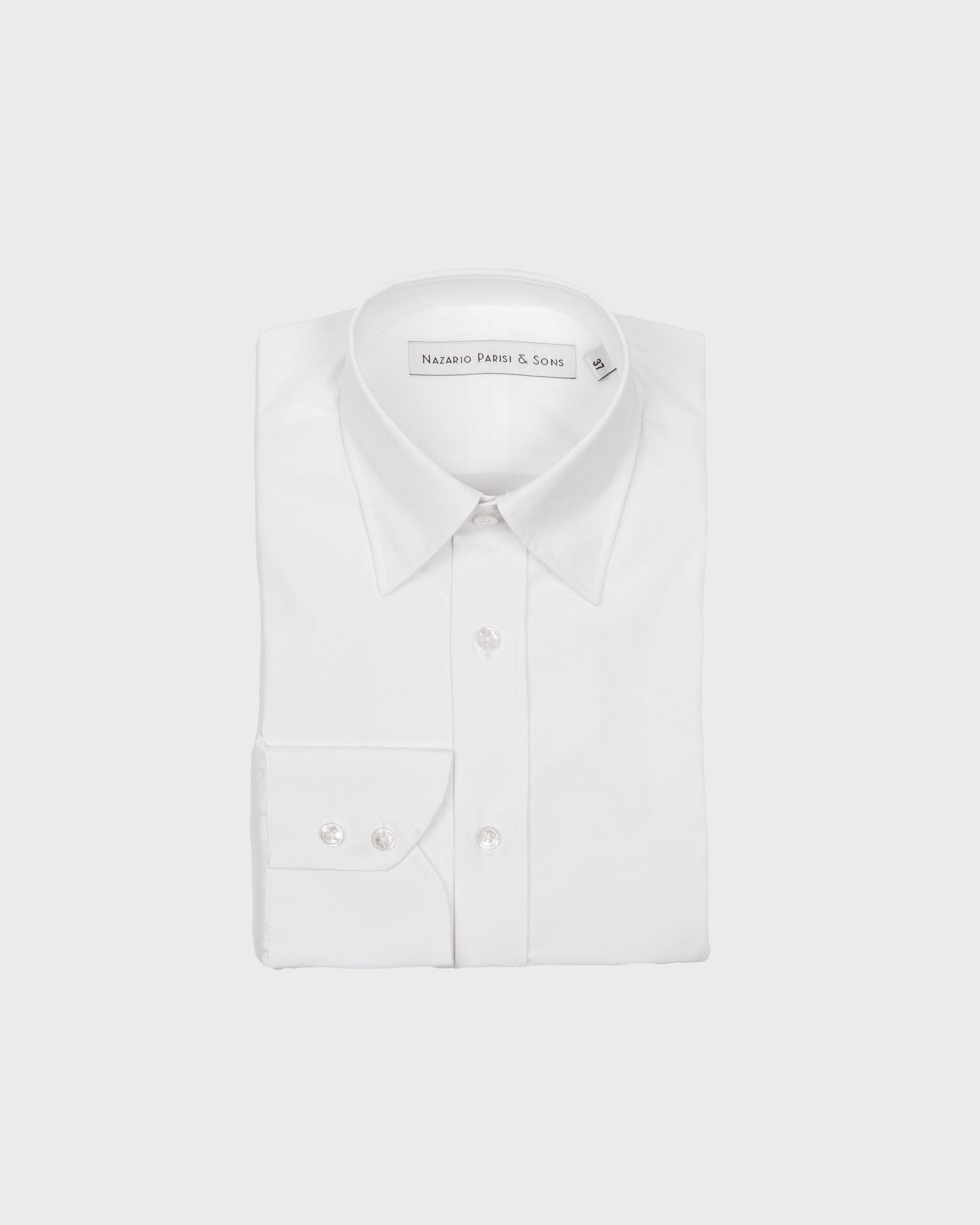 Tokyo White Poplin Hidden Button Shirt