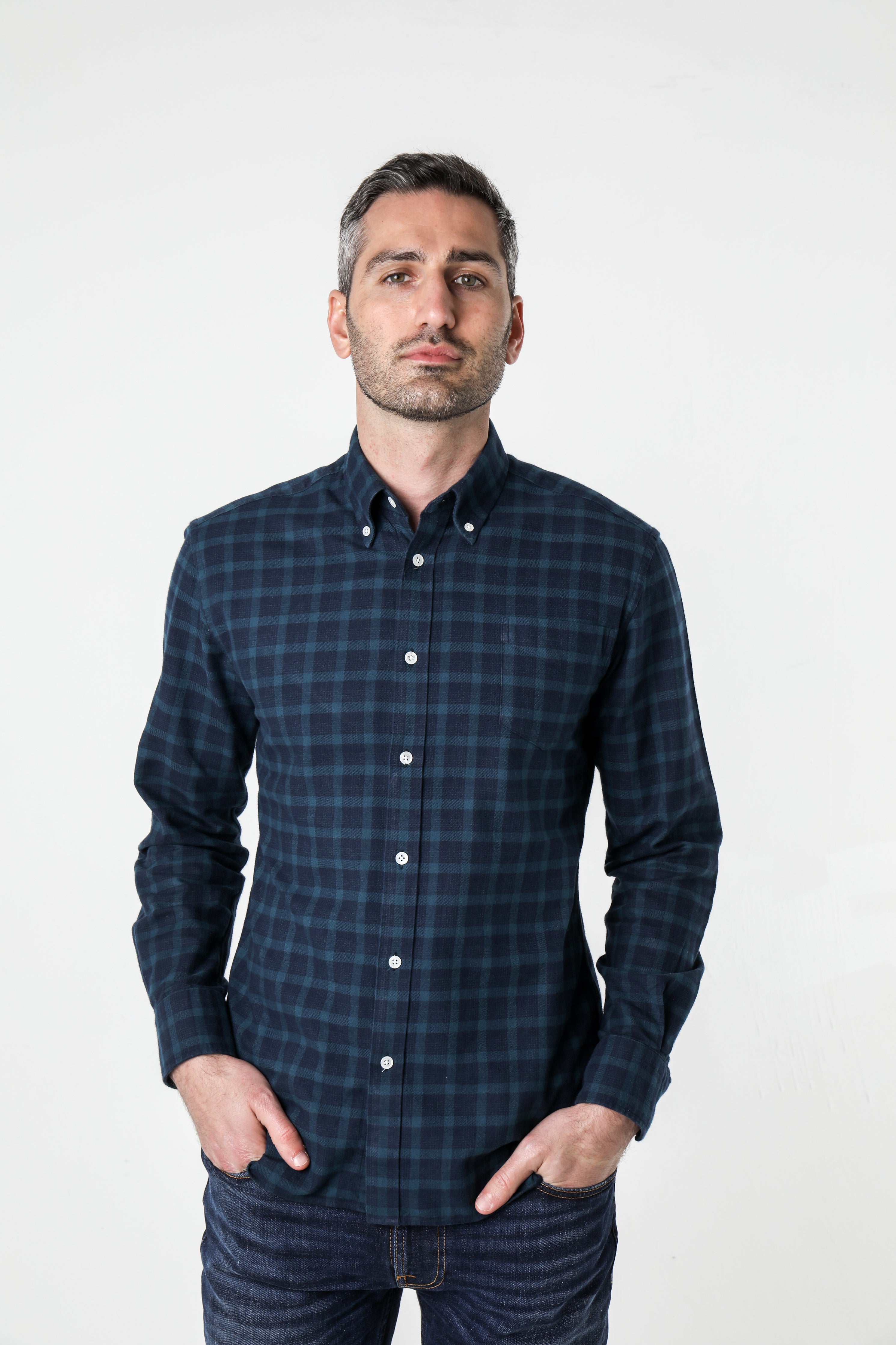 Melbourne Green Check Flannel Shirt